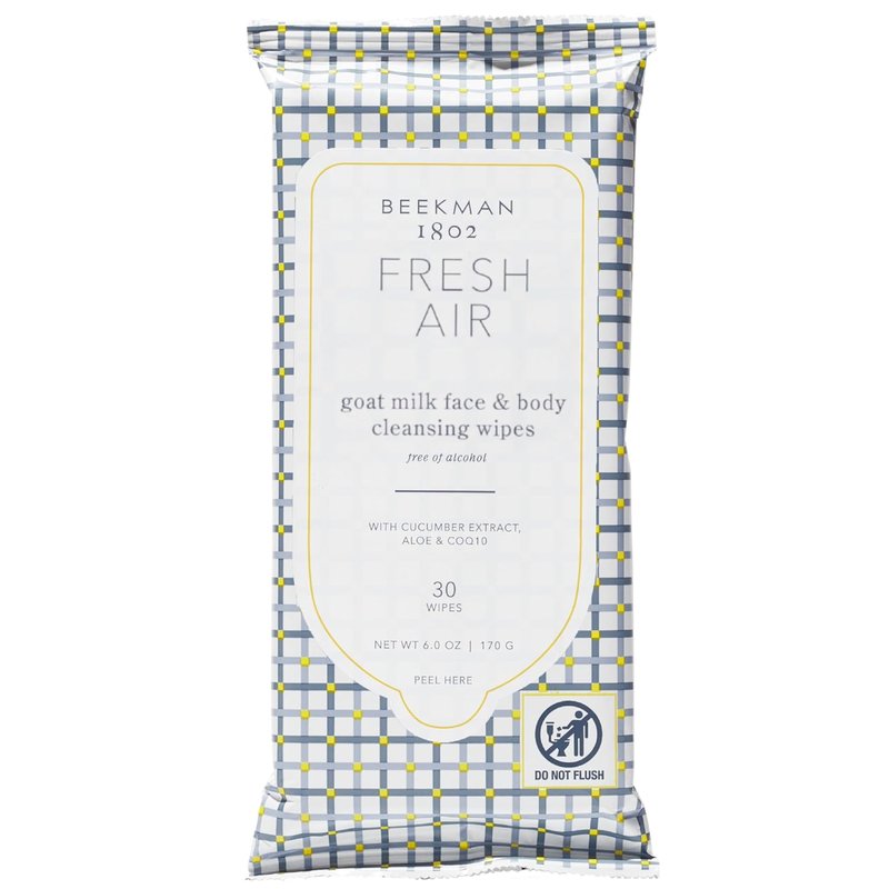 Beekman 1802 Face Wipes - Gentle Makeup Remover & Cleansing Wipes with Goat Milk & Aloe | 30 Count