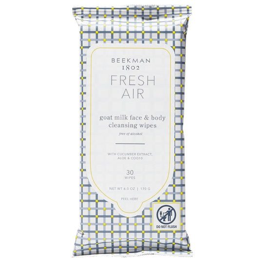 Beekman 1802 Face Wipes - Gentle Makeup Remover & Cleansing Wipes with Goat Milk & Aloe | 30 Count