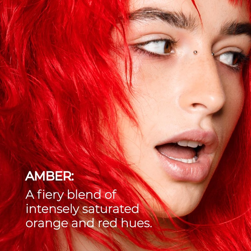XMONDO Color Amber Hair Mask - Semi-Permanent Red Dye with Bond Booster & Hyaluronic Acid | 8 Fl Oz