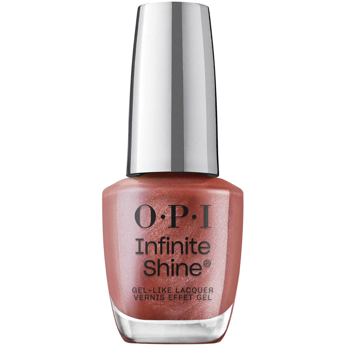 OPI Infinite Shine Stellar Tips | Opaque Bright Brown Metallic Long Wear Gel Like Nail Polish | Metallic Mega Mix Collection