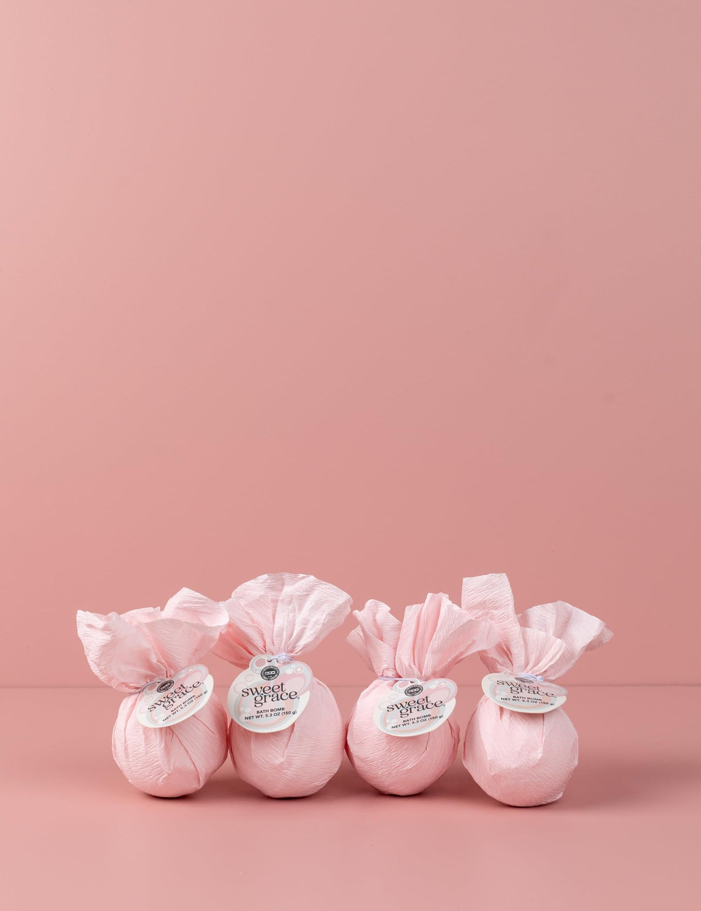 Bridgewater Candle |Luxury| Foaming Fizzing Pink Scented| Bath Bomb 4 Pack|Sweet Grace