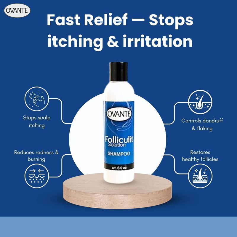 OVANTE Folliculit Solution Shampoo for Men & Women With Scalp Folliculitis - 6 oz