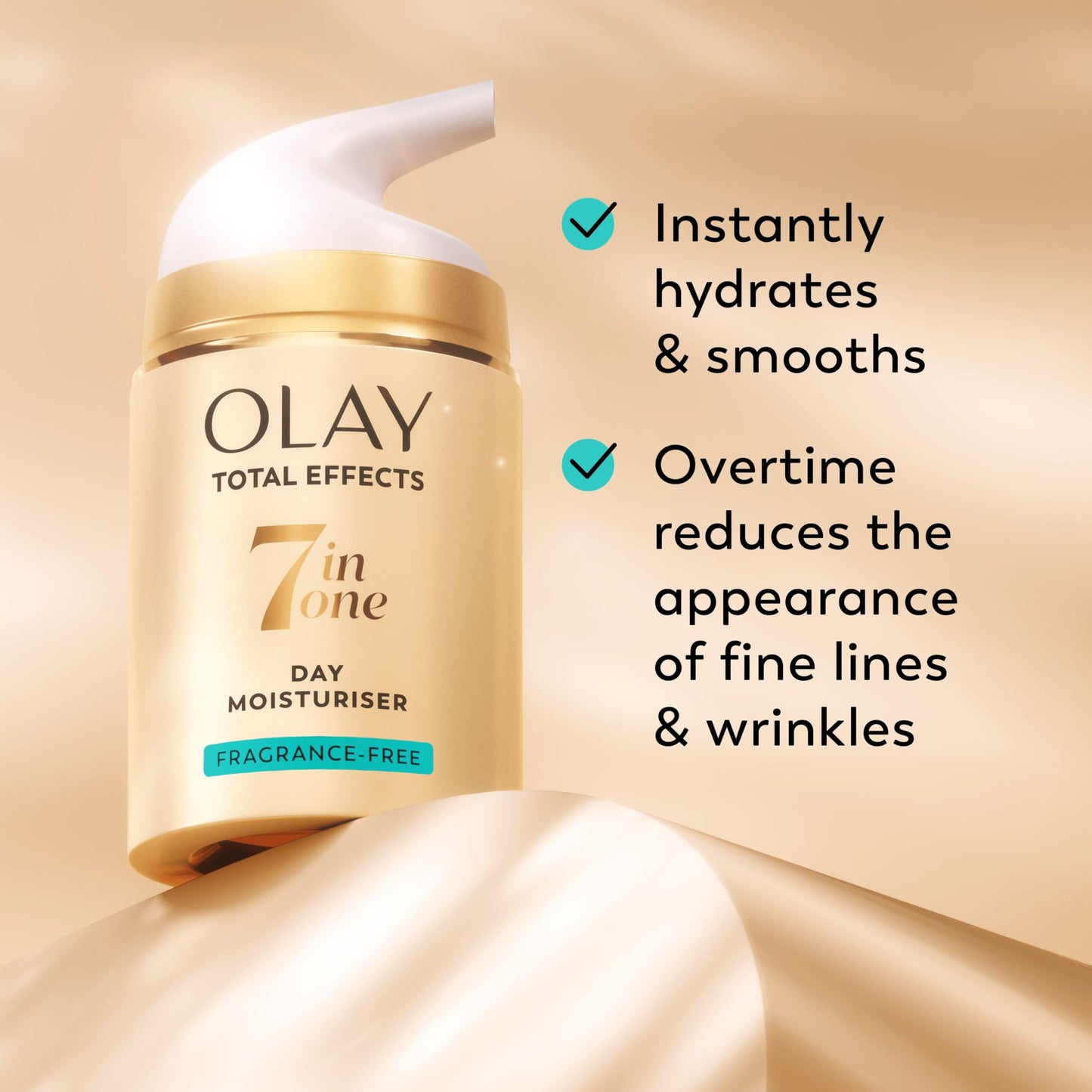 Olay Total Effects 7 in 1 Anti-Ageing Fragrance Free Day Moisturizer for Women, 1.7 Ounce