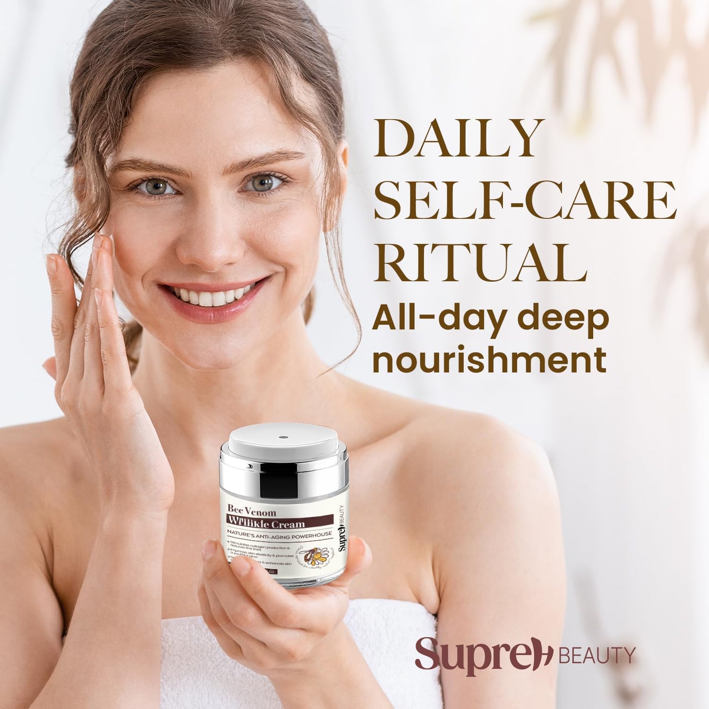 Bee Venom Cream Wrinkle Filler - Instant Face Lift & Eye Tightener with Hyaluronic Acid | 50 ML