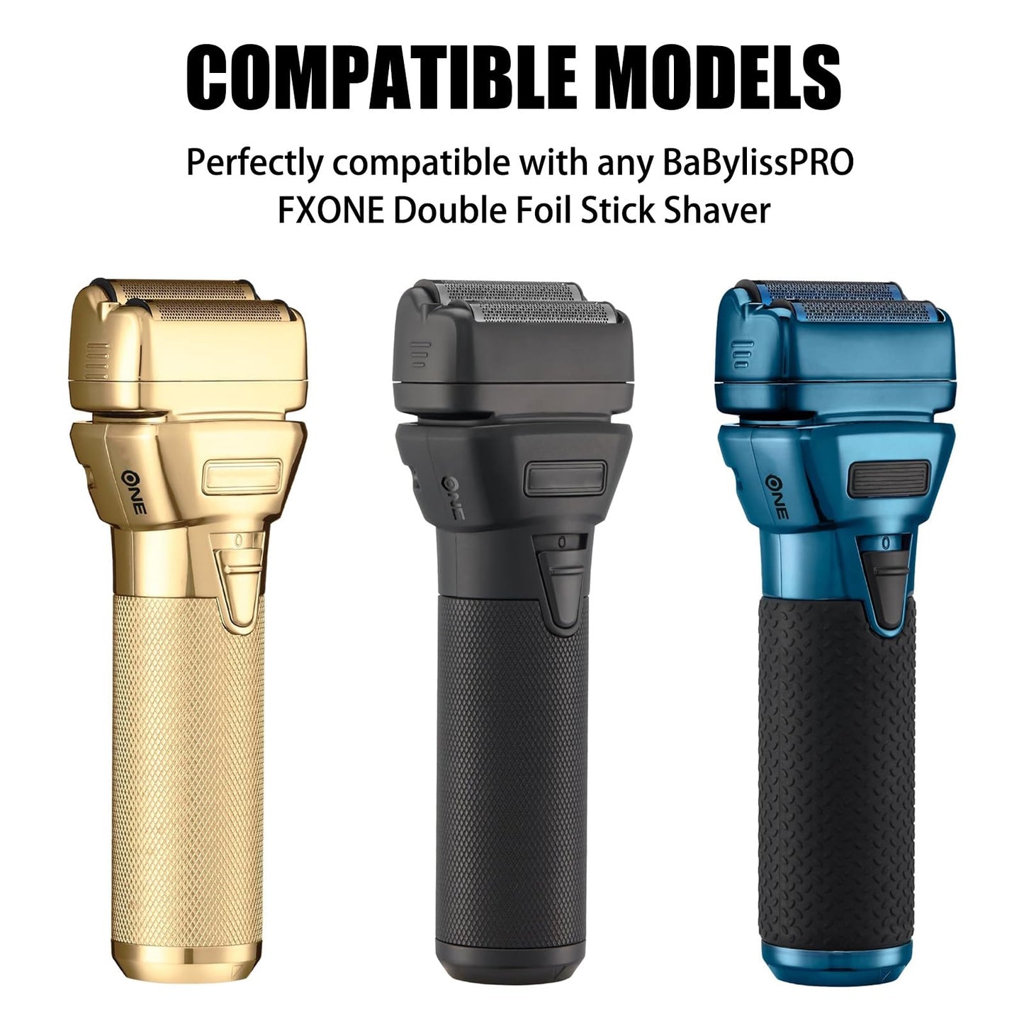 Replacement Foil and Cutters compatible with BaBylissPRO FXONE Double Foil Stick Shaver