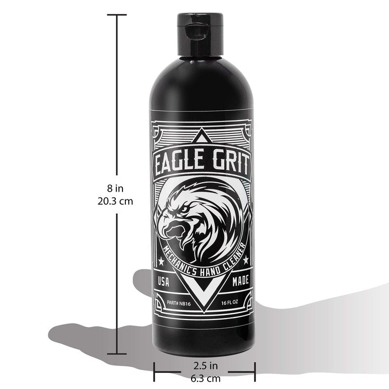 Eagle Grit Heavy Duty Industrial Hand Cleaner – USA Made Mechanic Soap – Silica-Based, Solvent-Free Hand Degreaser – Removes Grease, Oil, Paint, & More – Moisturizing, Drain & Eco-Friendly – 3 x 16 Oz