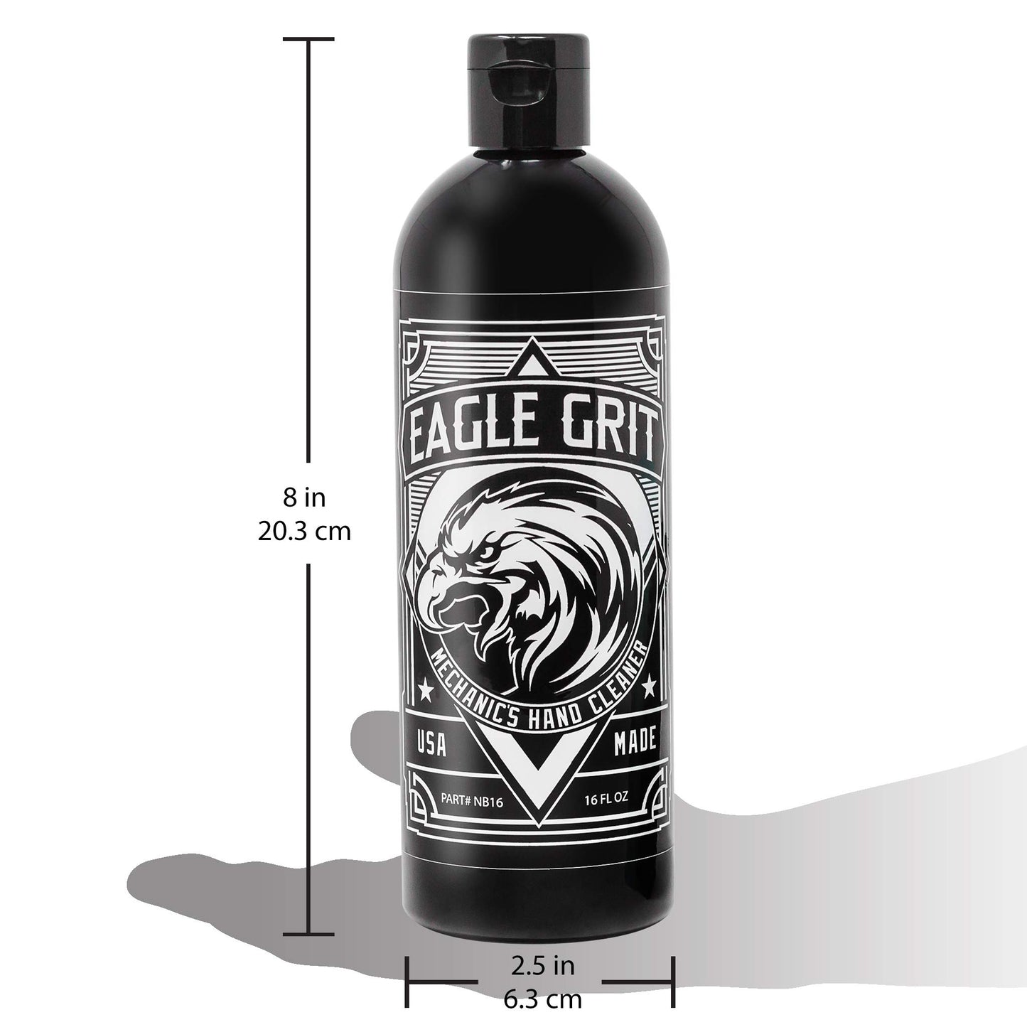 Eagle Grit Heavy Duty Industrial Hand Cleaner – USA Made Mechanic Soap – Silica-Based, Solvent-Free Hand Degreaser – Removes Grease, Oil, Paint, & More – Moisturizing, Drain & Eco-Friendly – 3 x 16 Oz