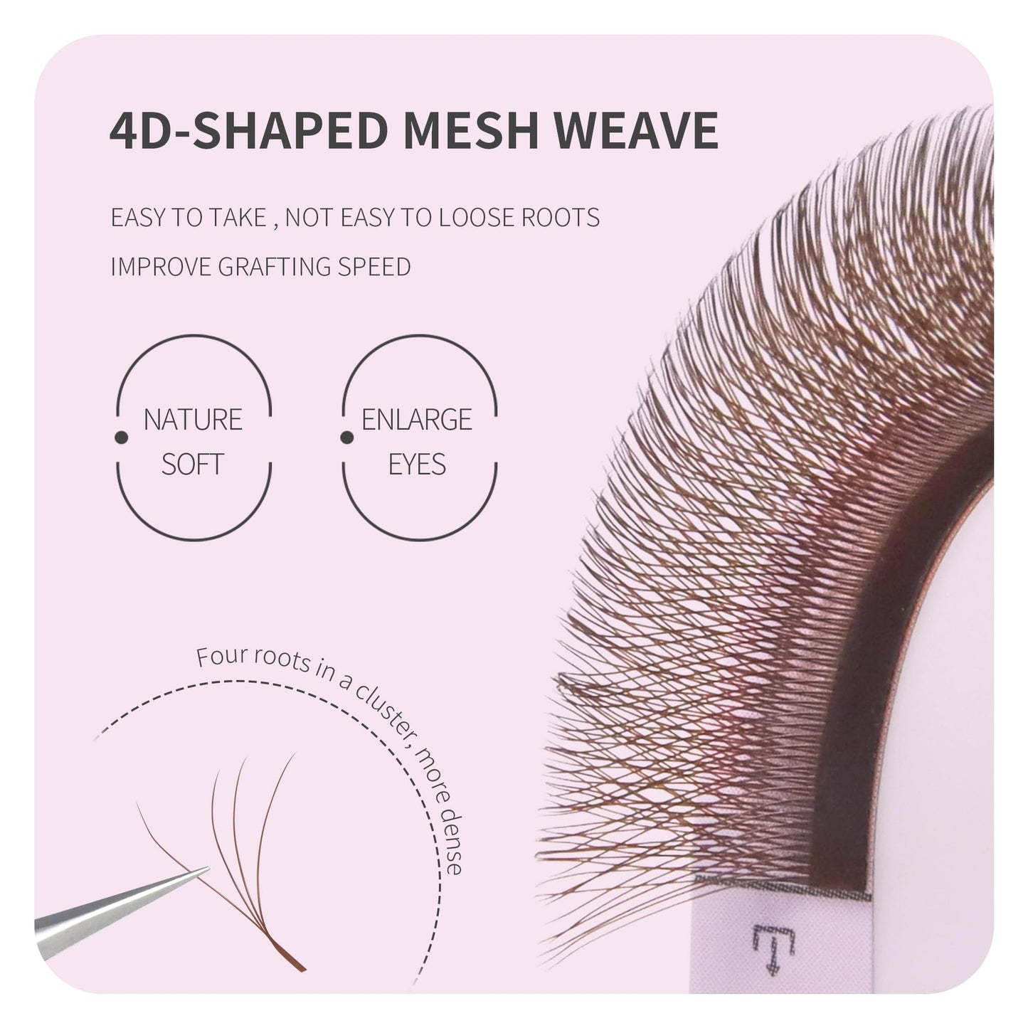 ANNAFRIS 4D Brown Premade Fan W Shape Eyelash Extensions 0.07 C Curl 8-15mm Mix Volume Self Fanning False Lashes Makeup Supplies Professional Use Lash Extension(0.07 C, 8-15mm Mix)