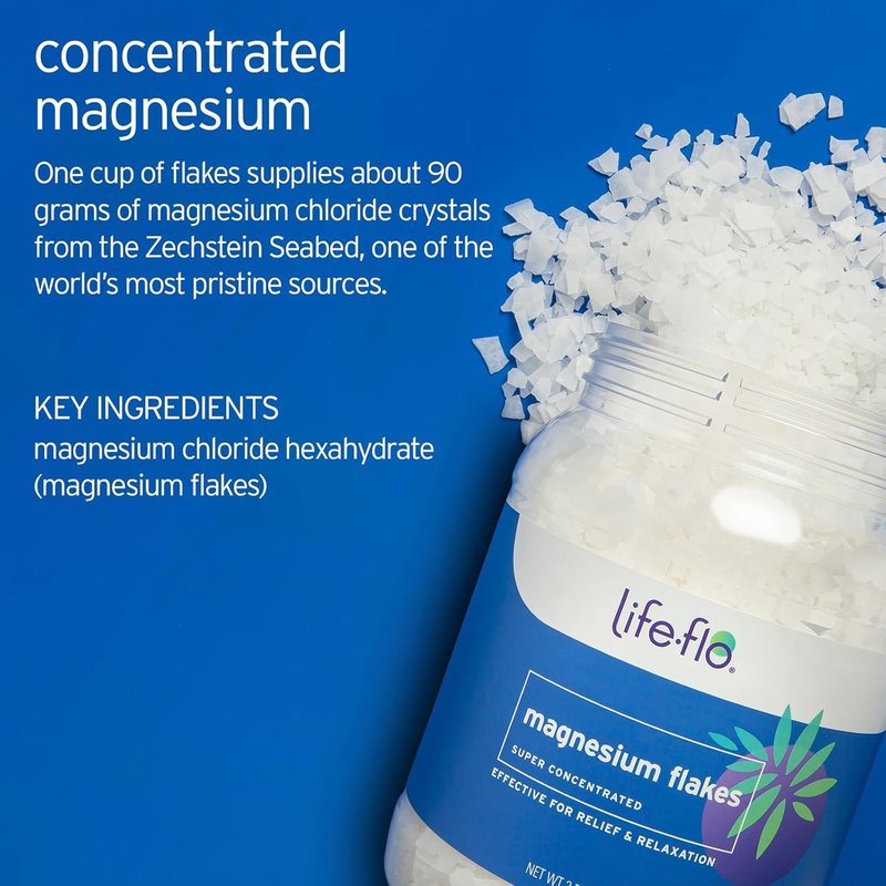 Magnesium Bath Flakes - Unscented Epsom Salt Alternative with Ancient Trace Minerals | 44oz