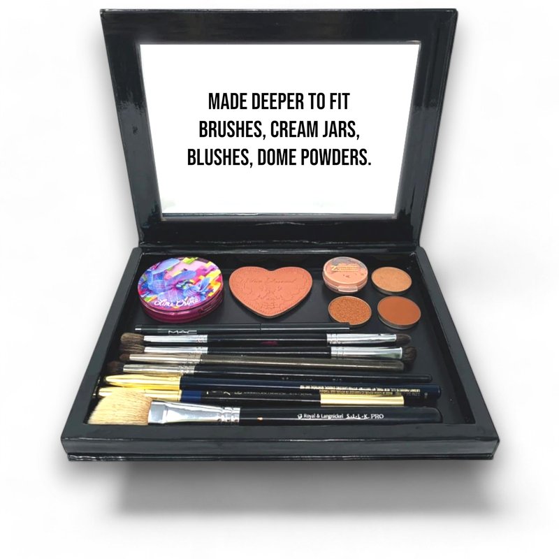 Z Palette Extra Large Deep Black Empty Magnetic Makeup Palette with Clear Window