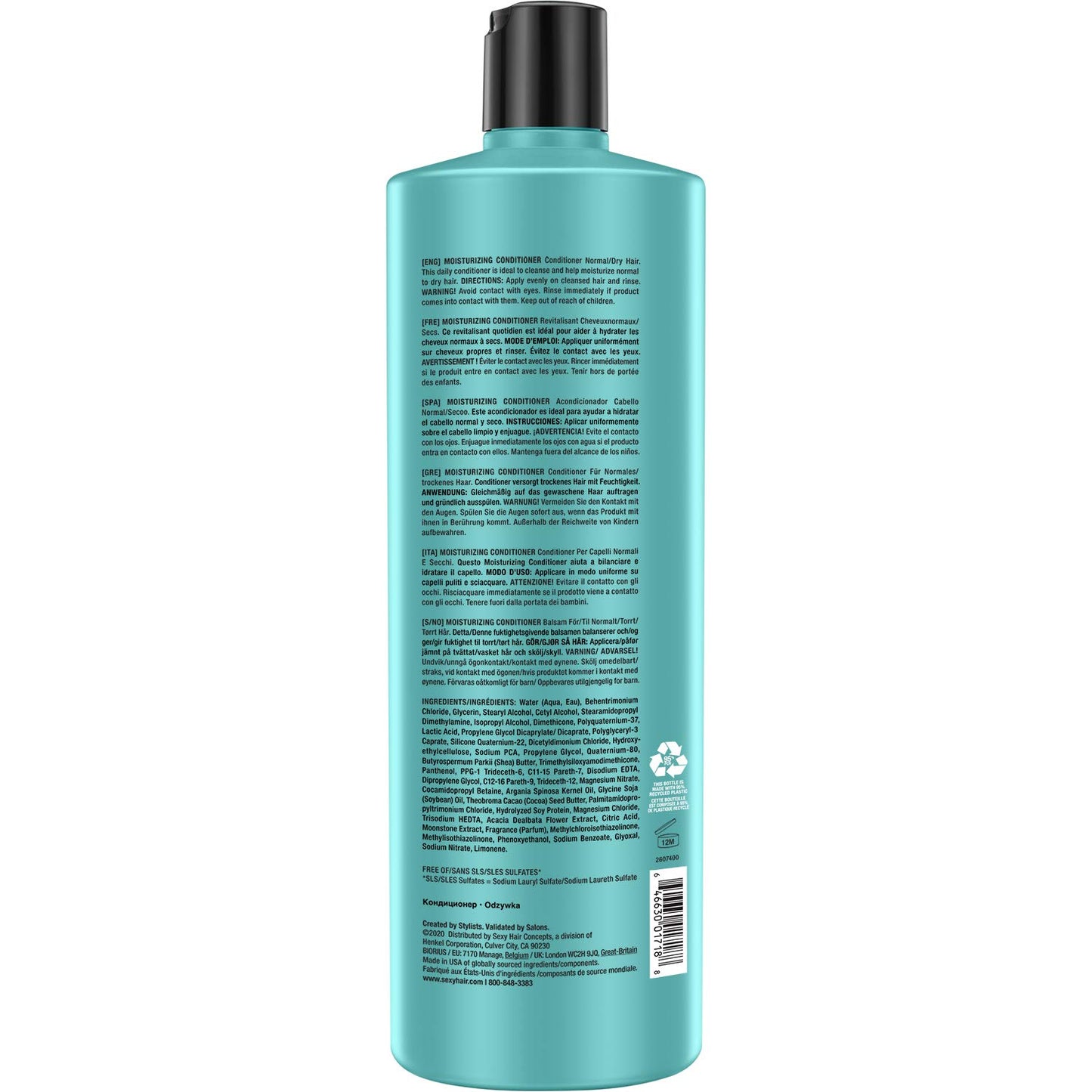 SexyHair Healthy Moisturizing Conditioner, 33.8 Oz | Moisture, Slip, Detangling, and Shine | SLS and SLES Sulfate Free | All Hair Types GREEN