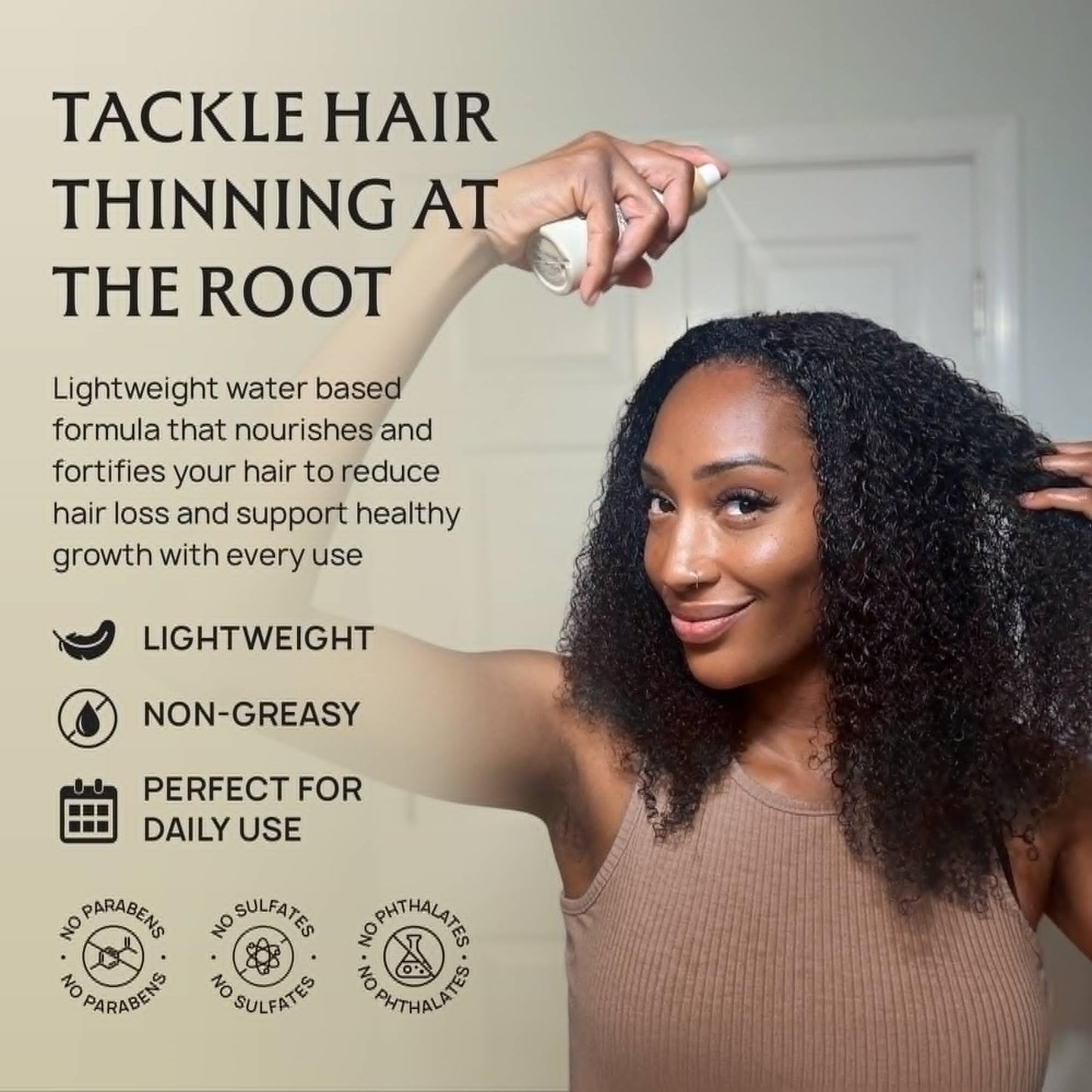 Lebanta Hair Growth Oil Spray - 100% Pure Ingredients For Non Greasy, Thicker & Stronger Hair - Organic Batana, Castor, Biotin, Saw Palmetto, and Rosemary Oil Gifts Women Scalp (4.1 Fl Oz (Pack of 1))