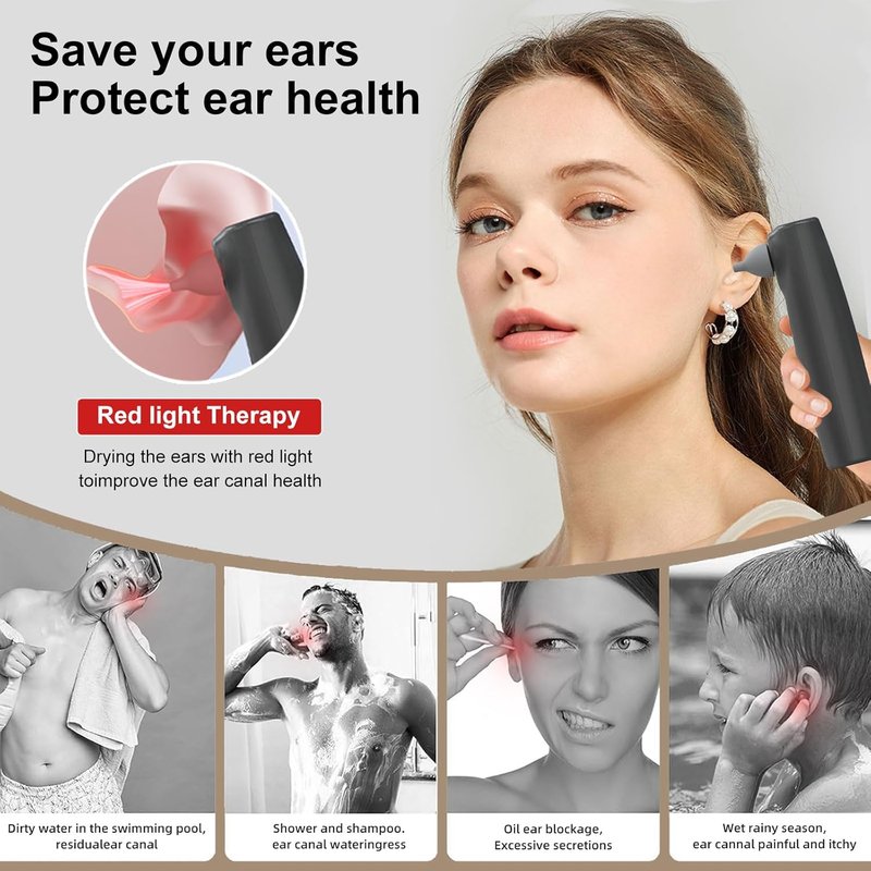 Swim Ear Blower - Rechargeable Electronic Moisture Remover for Swimming | Portable Ear Water Drier