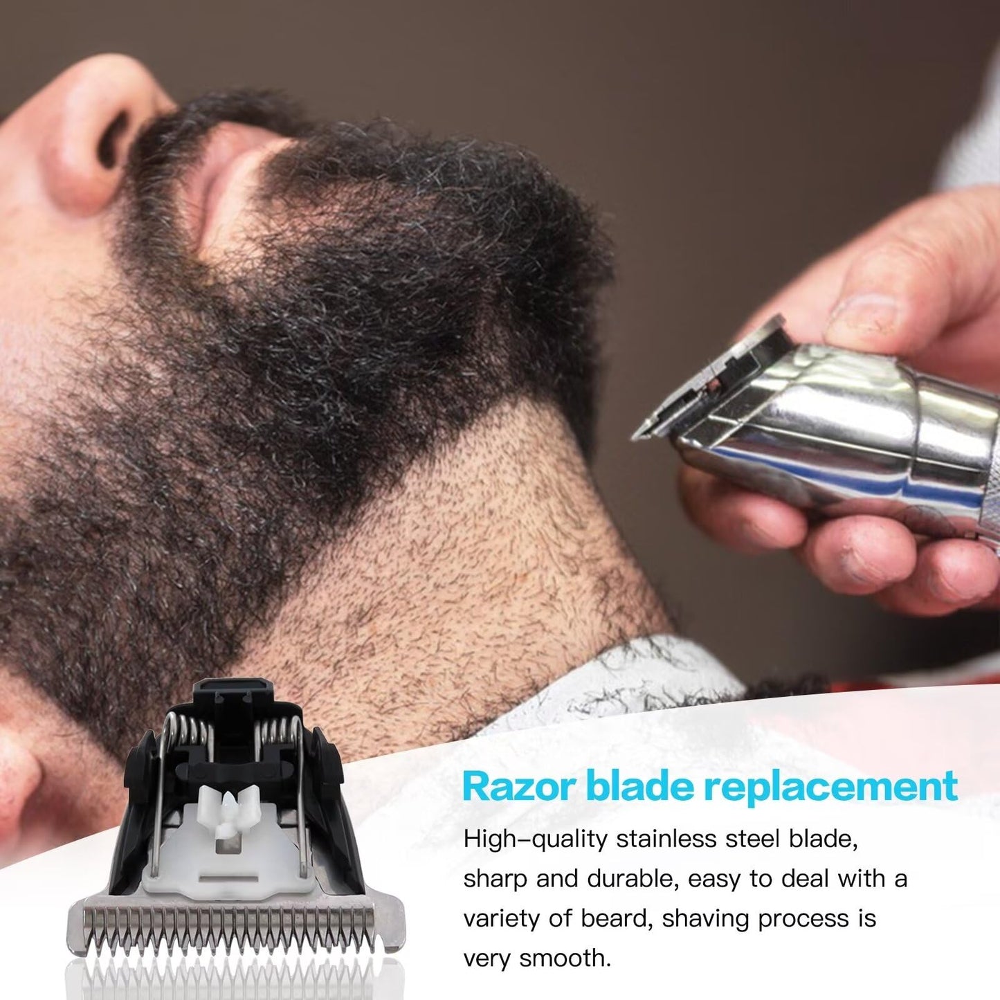 WELURE Replacement 41mm Extra Wide T Blade Hair Cut Compatible with Philips Norelco Multigroom Trimmer MG3750, MG3760, MG5700, MG5750, MG5760, MG7750, MG7770
