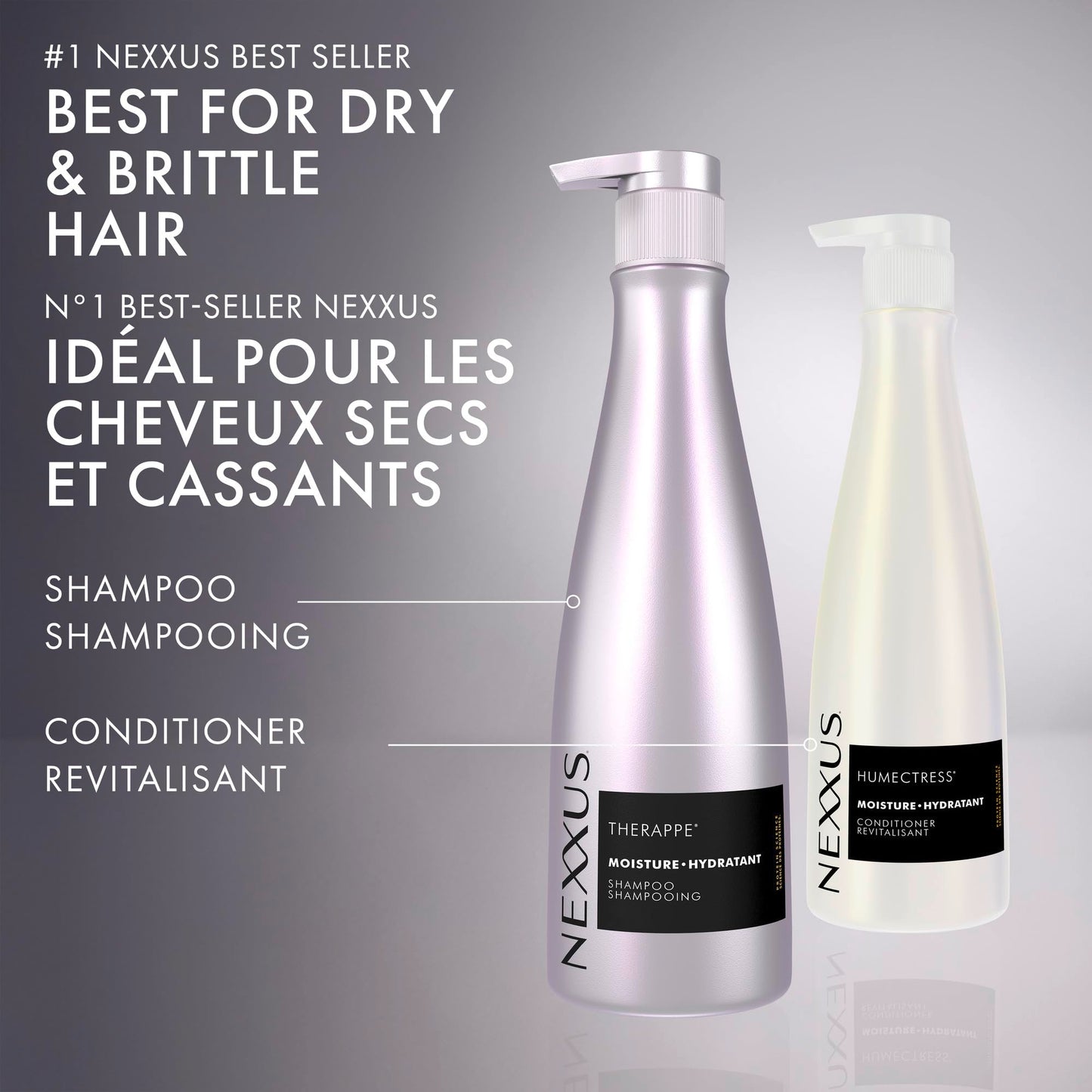 Nexxus Therappe Shampoo for Ultimate Moisture For Dry Hair Powered by POLYSOFT HYDRATOR Technology with Tri-lipids 13.5 oz