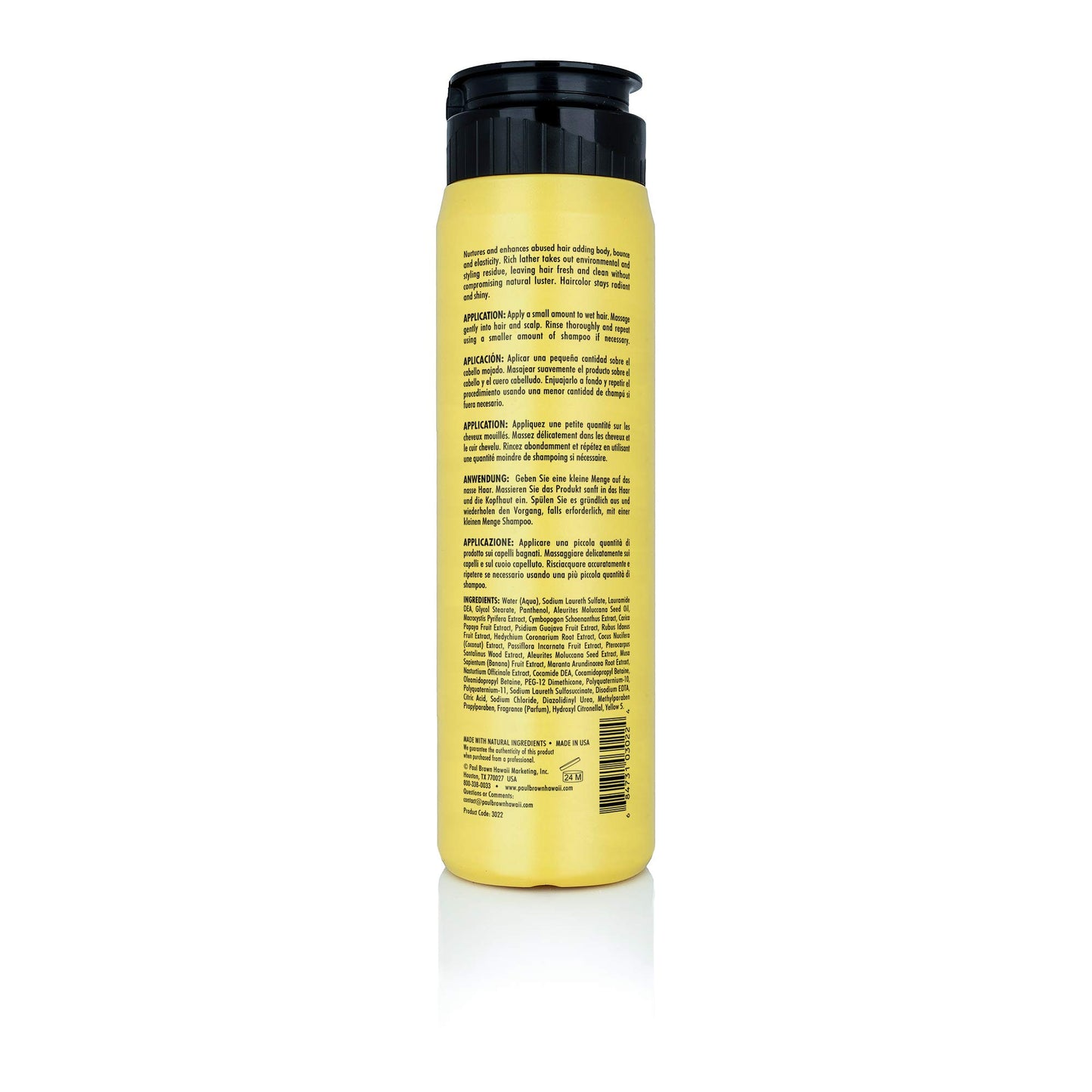 Paul Brown Hawaii Washe Elite Shampoo | Hydrate & Treat Damaged Hair Moisturizing Safe for Color-Treated Antioxidant-Rich Kukui Nut Oil Protects Against Aging oz.