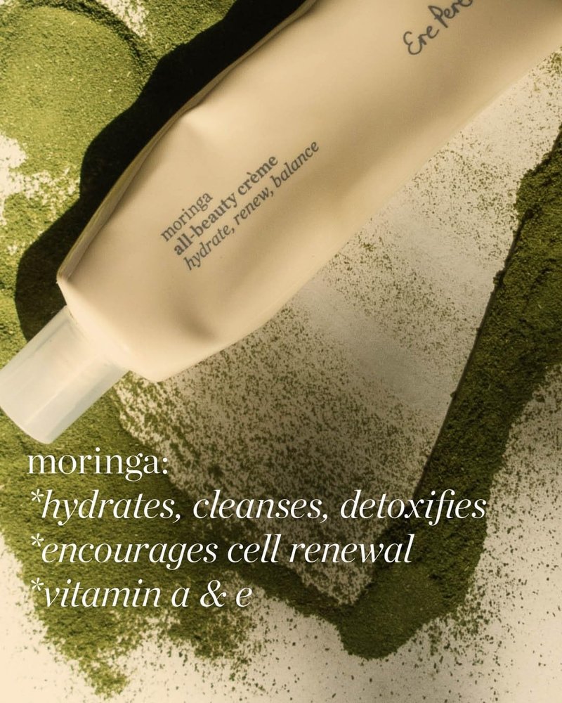 Ere Perez - Natural Moringa All-Beauty Crème | Vitamins A + E, Lemon Balm, Prickley Pear | Hydrates, Plumps, Soothes | Vegan, Cruelty-Free, Palm-Free, Clean Beauty (1.7 oz | 50 g)