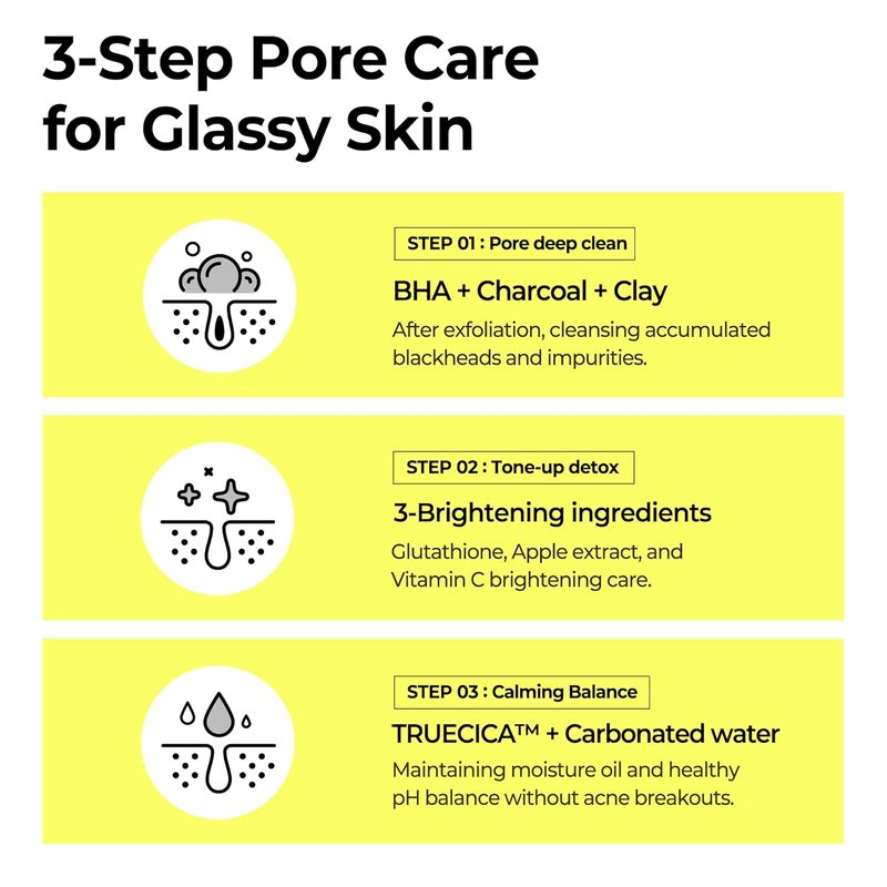 SOME BY MI Charcoal BHA Pore Clay Bubble Mask - Exfoliating Face Wash & Salicylic Acid Cleanser | 4.23oz, 120g
