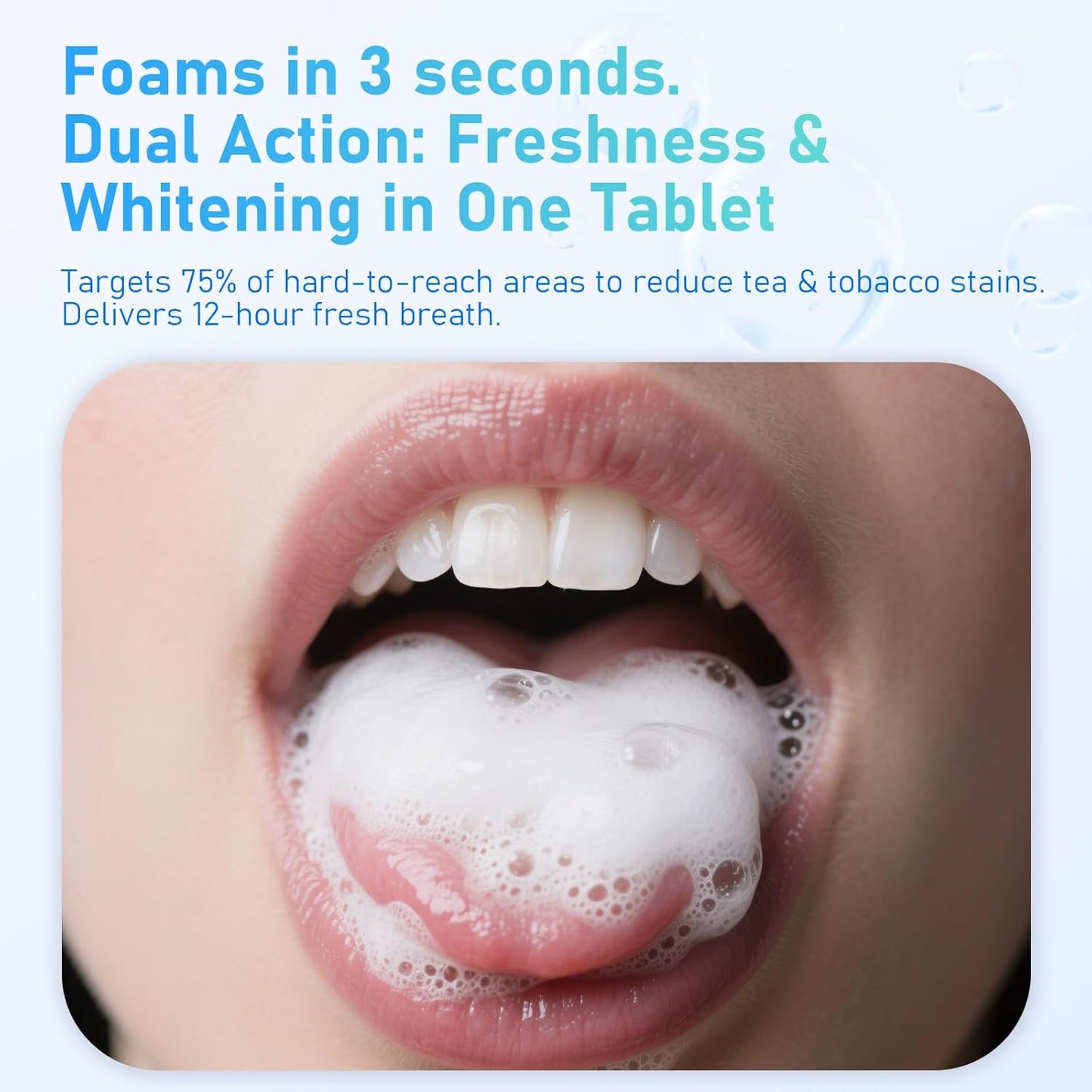 Probiotic Mouthwash Tablets - Travel Size Oral Care for Fresh Breath | Coconut, Green Tea & Peach (105 Tablets)