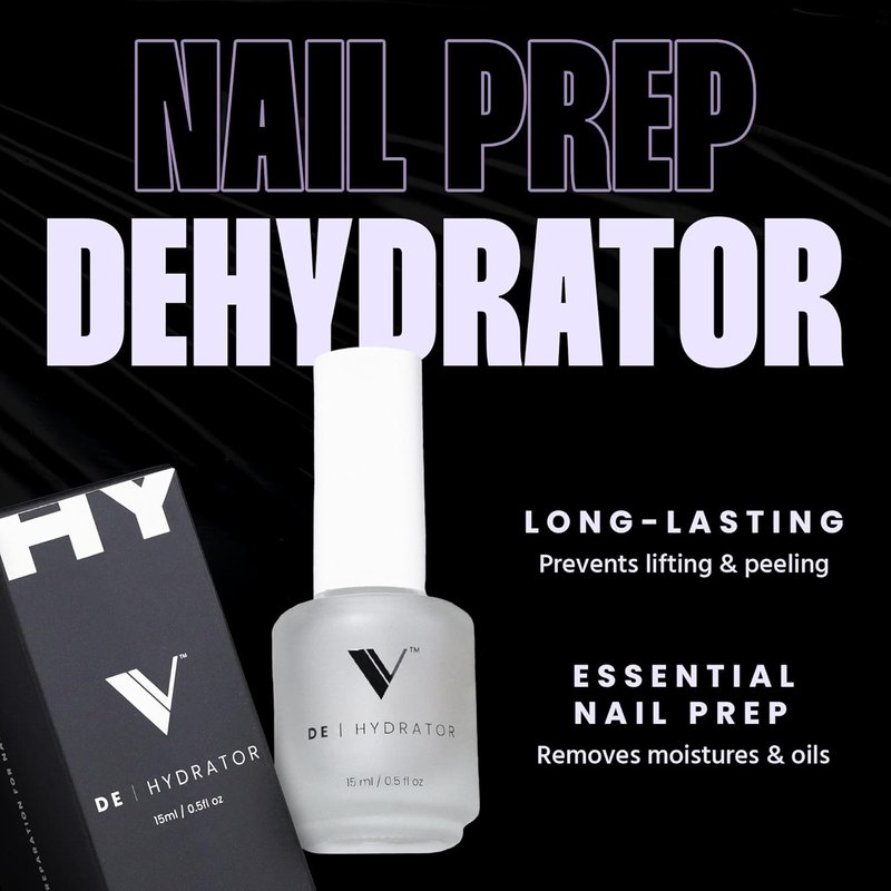 V Beauty Nail Dehydrator - Professional Gel & Acrylic Prep, Removes Moisture & Oils | 15 ml