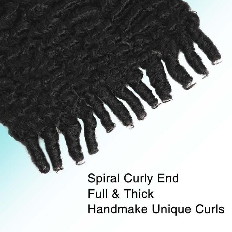 Burmese Curly Clip In Hair Extensions Real Human Hair 8pcs 120g/Set Spirally Curly Classic Clips Ins Full Head For Black Women 16 Inch Natural Black