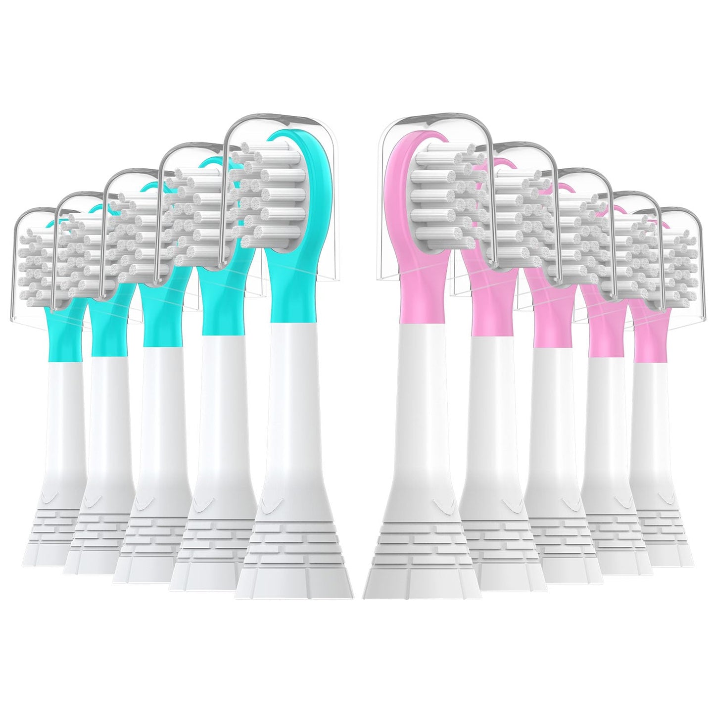 CILGEWH Kids Replacement Toothbrush Heads 10 Pack for Philips Sonicare Electric Toothbrush Soft Brush Head for Child 3-7 for Boy Girl,5pink+5blue