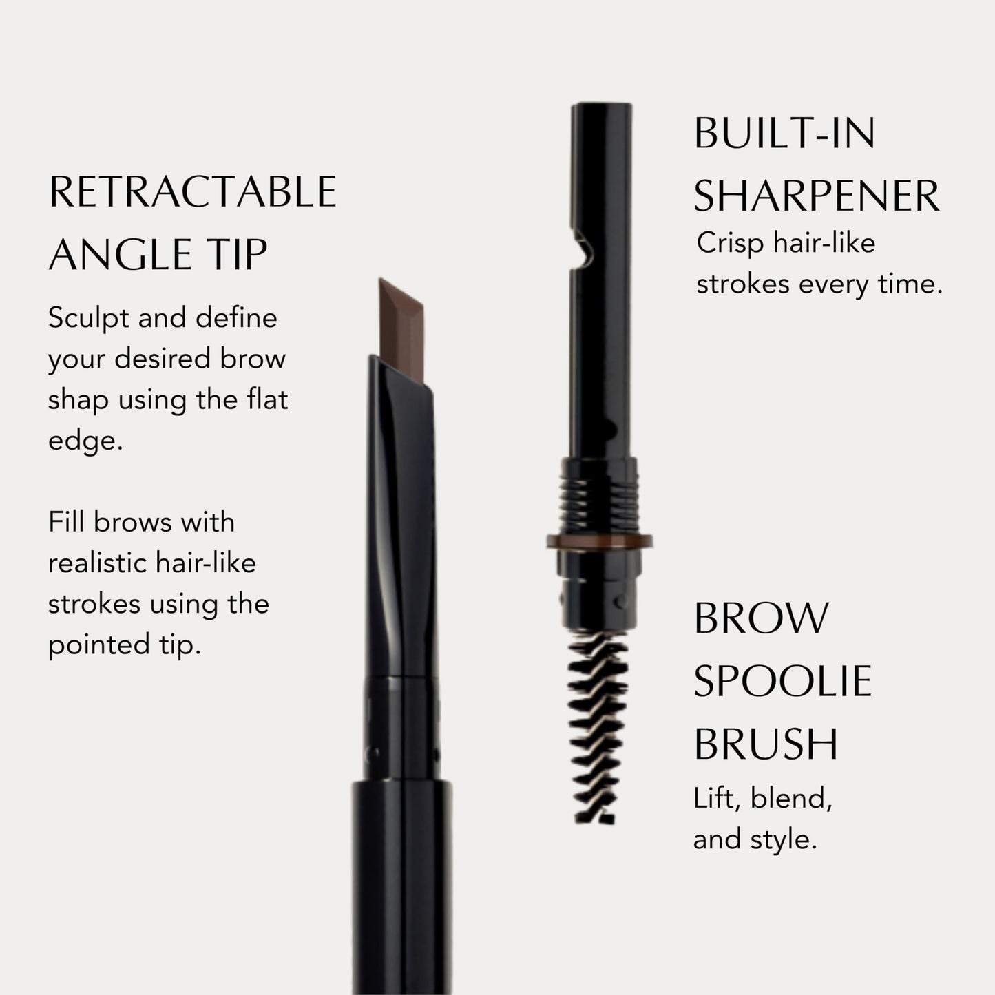 Xtreme Lashes Arch Defining Brow Pencil, Medium Brown, Waterproof, Smudge-Proof, Long-Lasting Makeup, Vegan, Angled Tip Eyebrow Pencil with Spoolie Brush