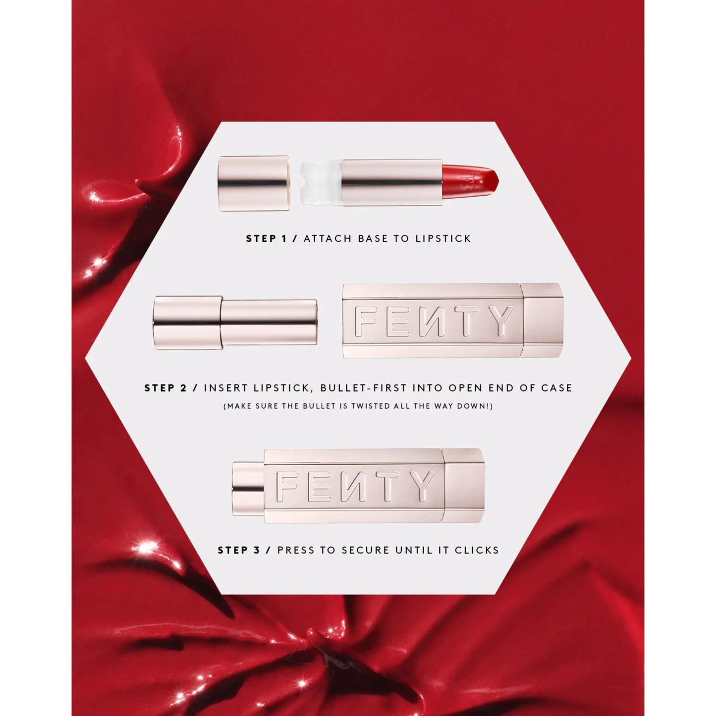FENTY BEAUTY by Rihanna Icon Semi-Matte Lipstick Refill – Kissin’ Kutie, Refillable Lip Color, Longwear Lightweight Lipstick, High-Pigment Formula with Hyaluronic Acid, Vitamins C & E, 3.8g / 0.134oz