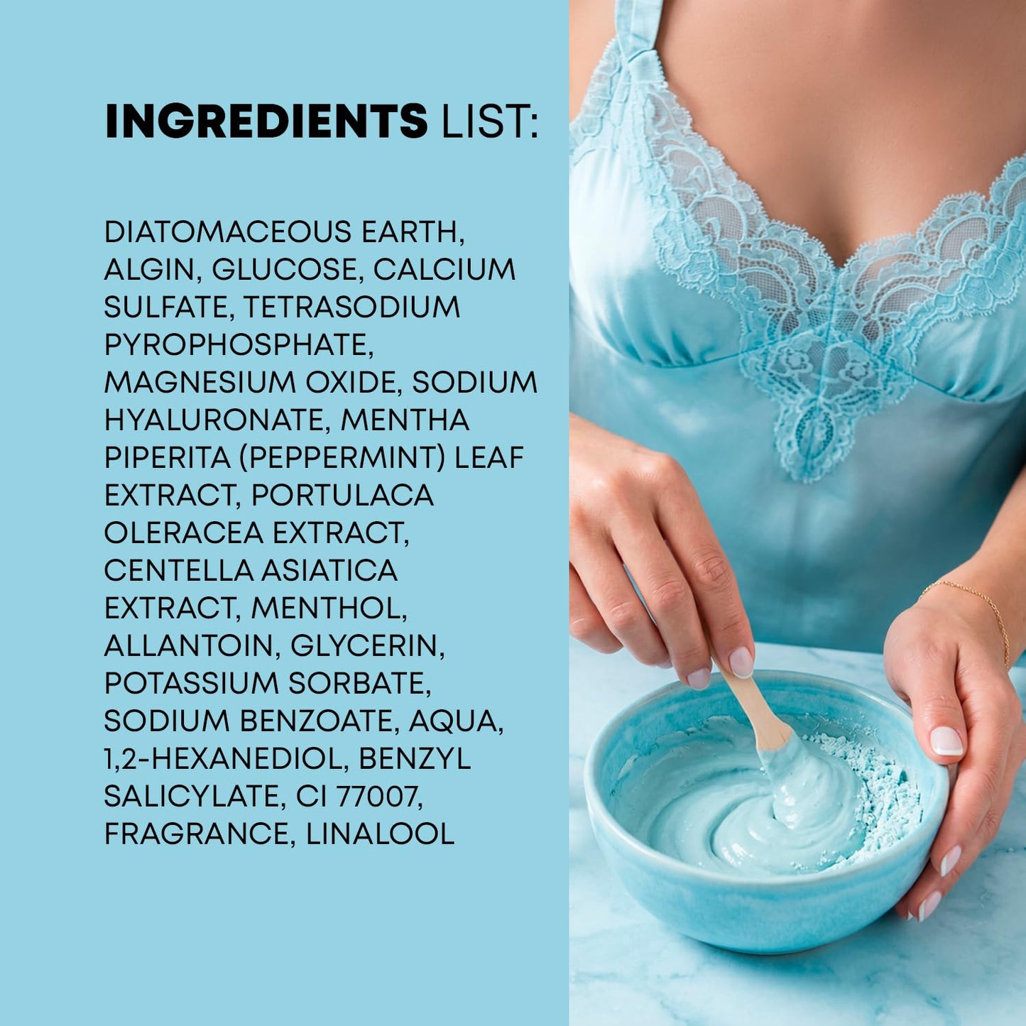 Name Skin Care Alginate Powder Face Mask with Hyaluronic Acid - 2.2lb, 40 Applications - Peel Off Korean Beauty Natural Fascial Skincare - Hydrating Moisturizing Exfoliating Brightening Peeling Kit