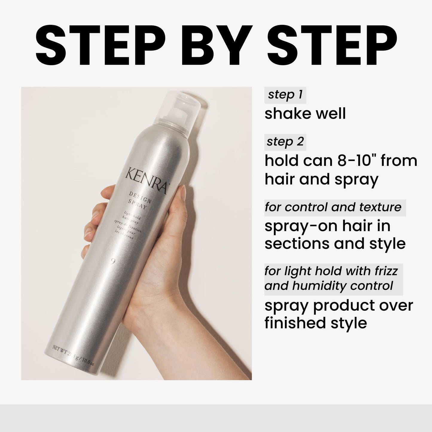 Kenra Professional Design Spray 9 | Light Hold Hairspray | Tames Frizz & Flyaways | Lightweight, Brushable Formula | All Hair Types | 10 oz (2-Pack)