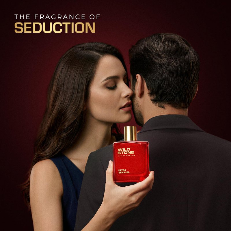 Wild Stone Ultra Sensual Eau De Parfum | 3.38oz,100 ml | Luxury EDP Perfume for Men | Intense Long Lasting Premium Fragrance| 100% Liquid Scent