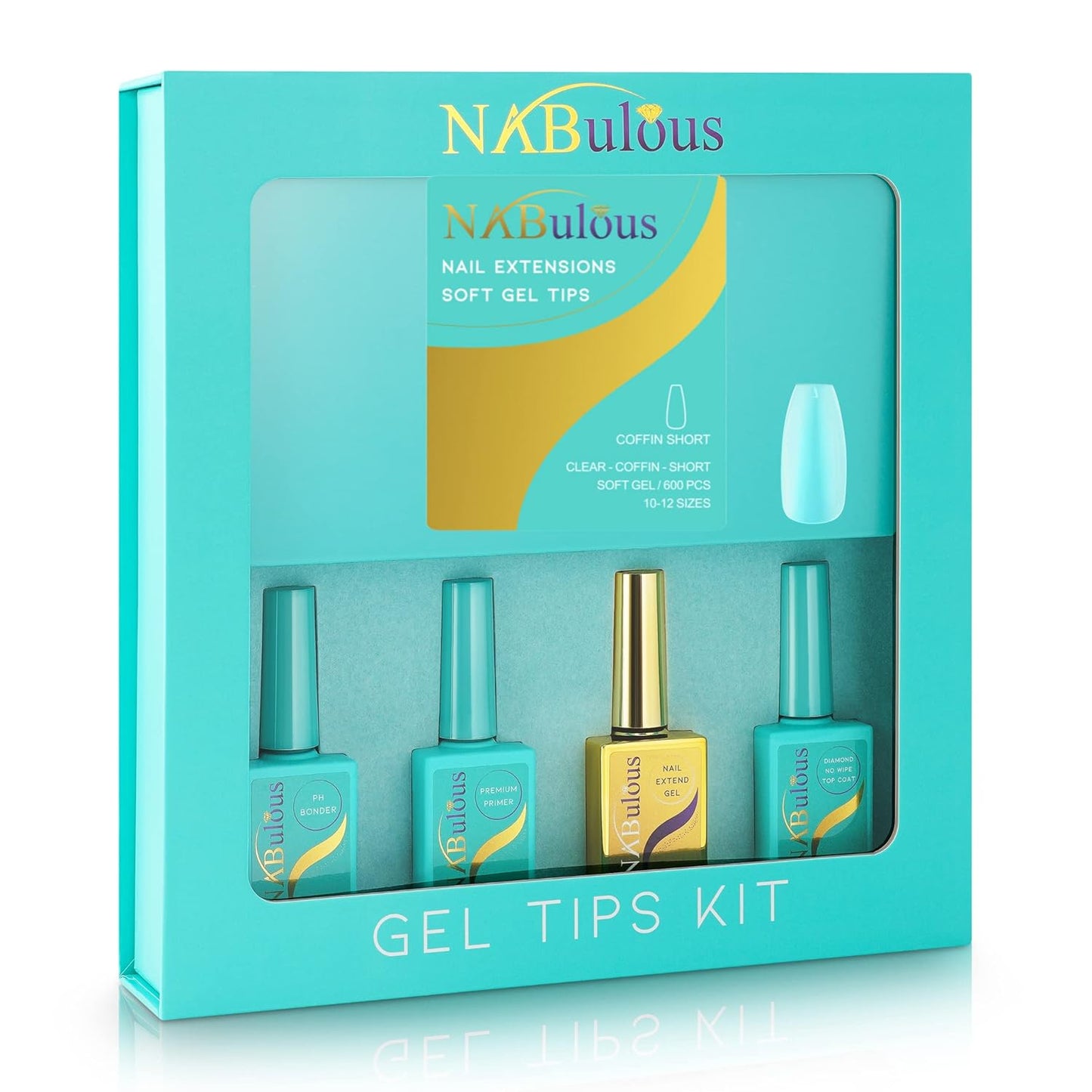 Coffin Short Soft Gel Starter Kit - Professional Salon Quality Ballerina Tips