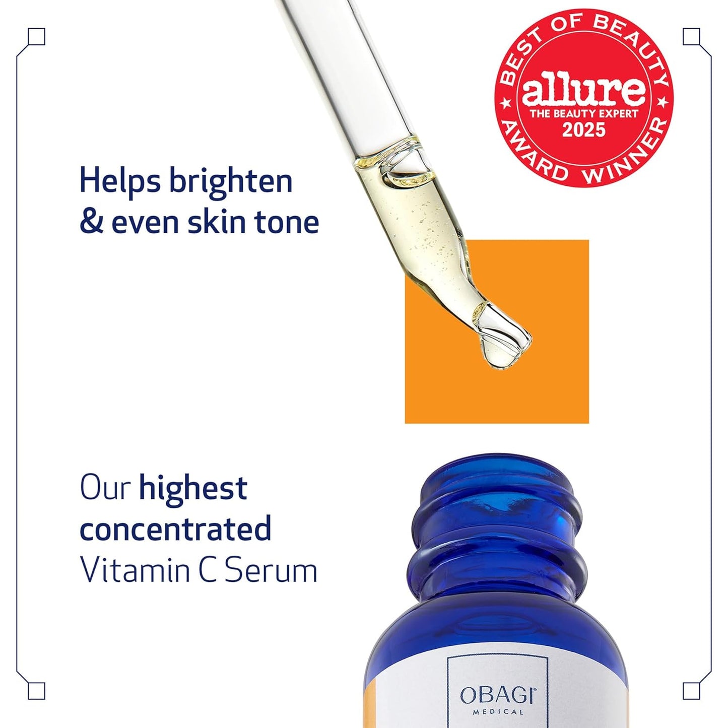 Obagi Medical Vitamin C Serum - Brightening Anti-Aging Formula for Sensitive Skin | 1 oz