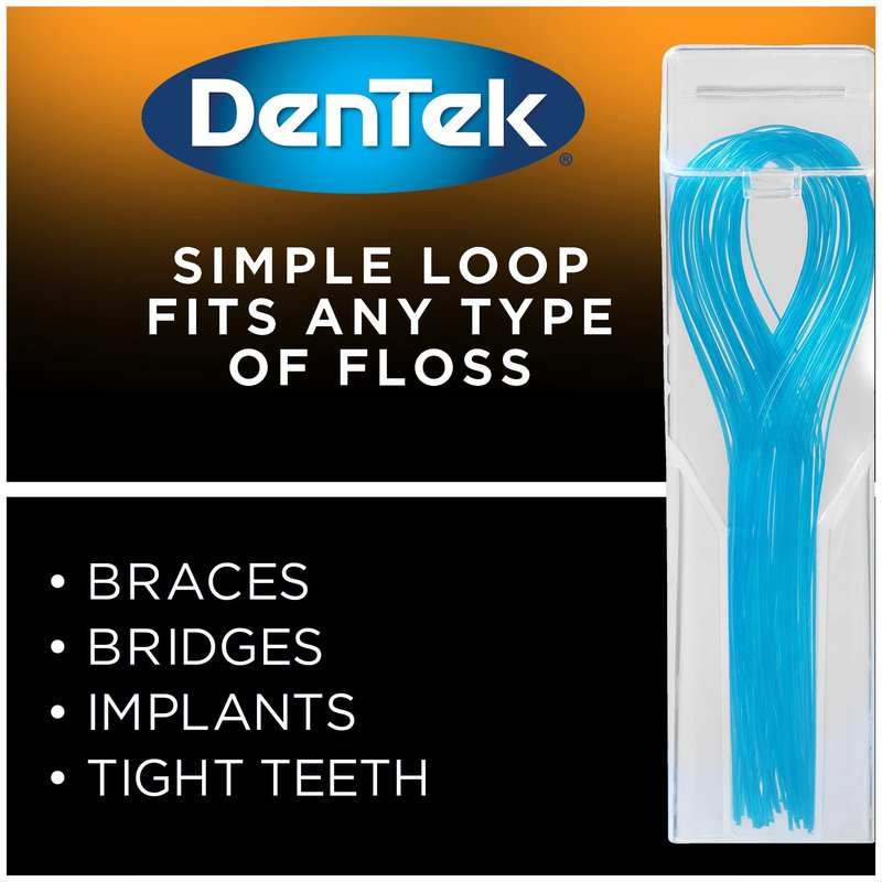 DenTek Floss Threaders for Braces, Bridges & Dental Implants, 50 Count