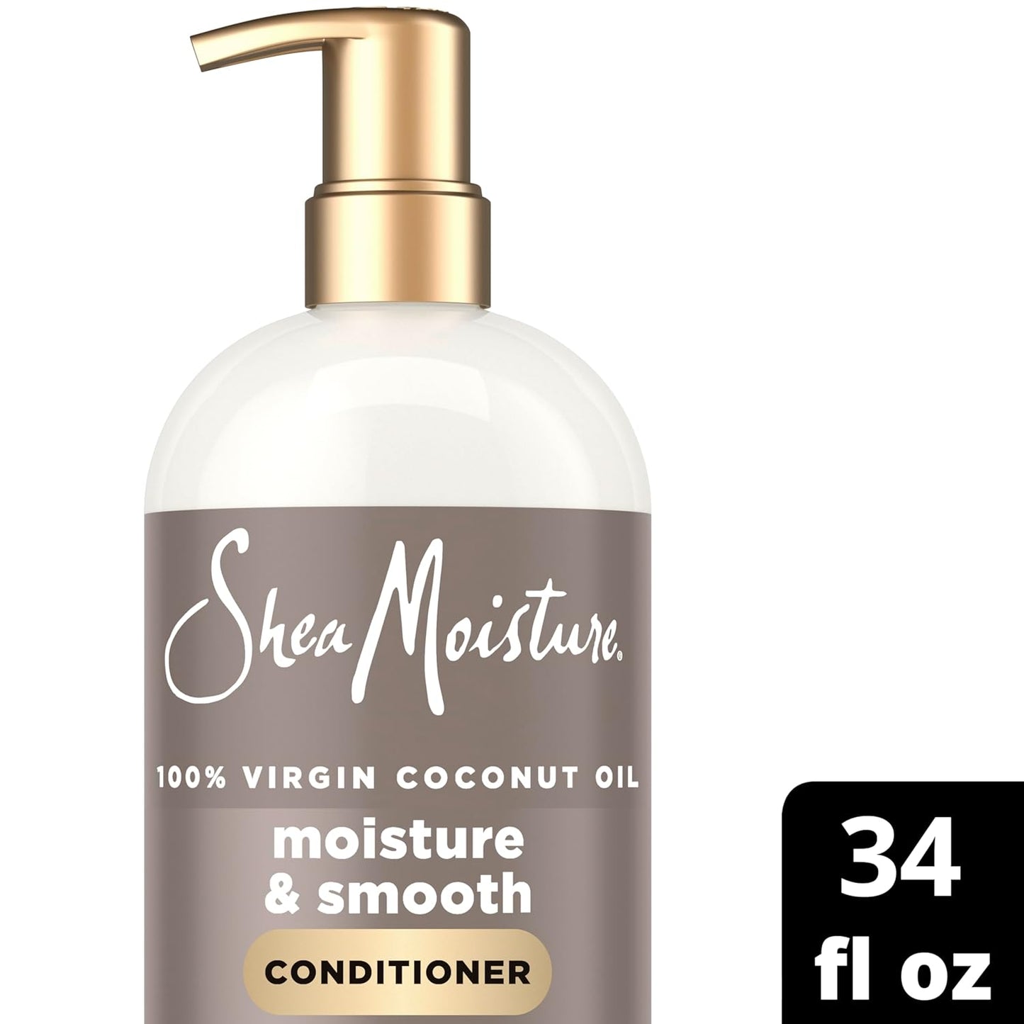 Shea Moisture 100% Virgin Coconut Oil Shampoo - Moisturizing & Smoothing | 34 Fl Oz