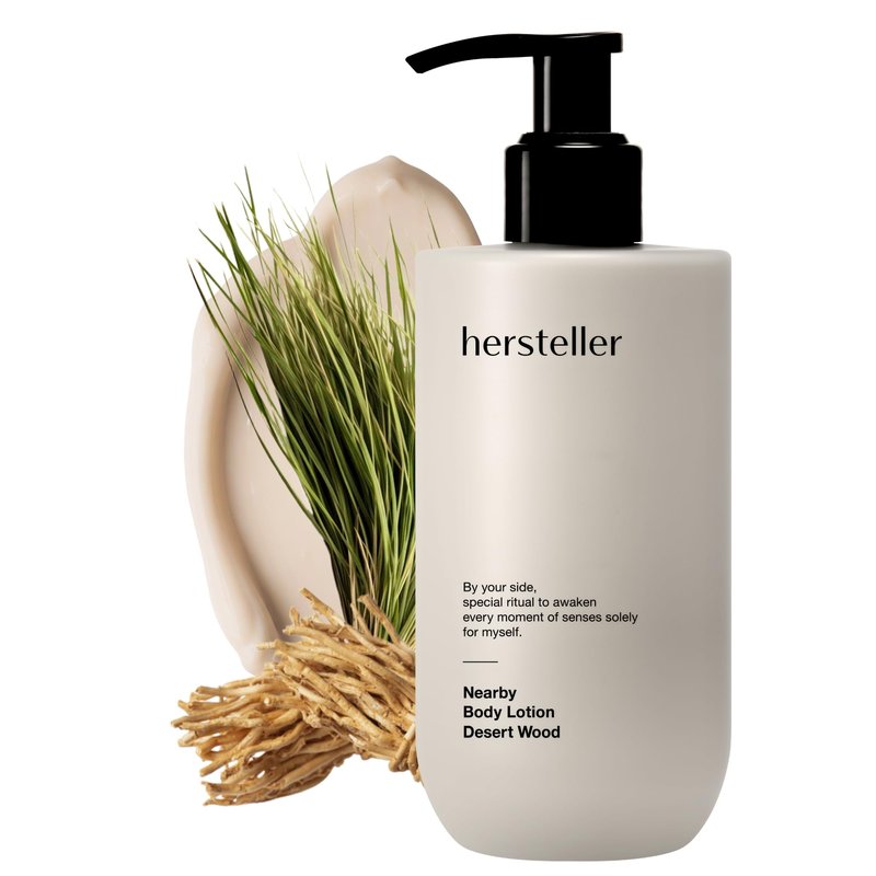 Hersteller Nearby Desert Wood Vegan Body Lotion 10.1 fl oz - Zero-Irritation Eco-Ceramide Formula with 100% Recyclable Packaging, Non-Sticky Moisturizing