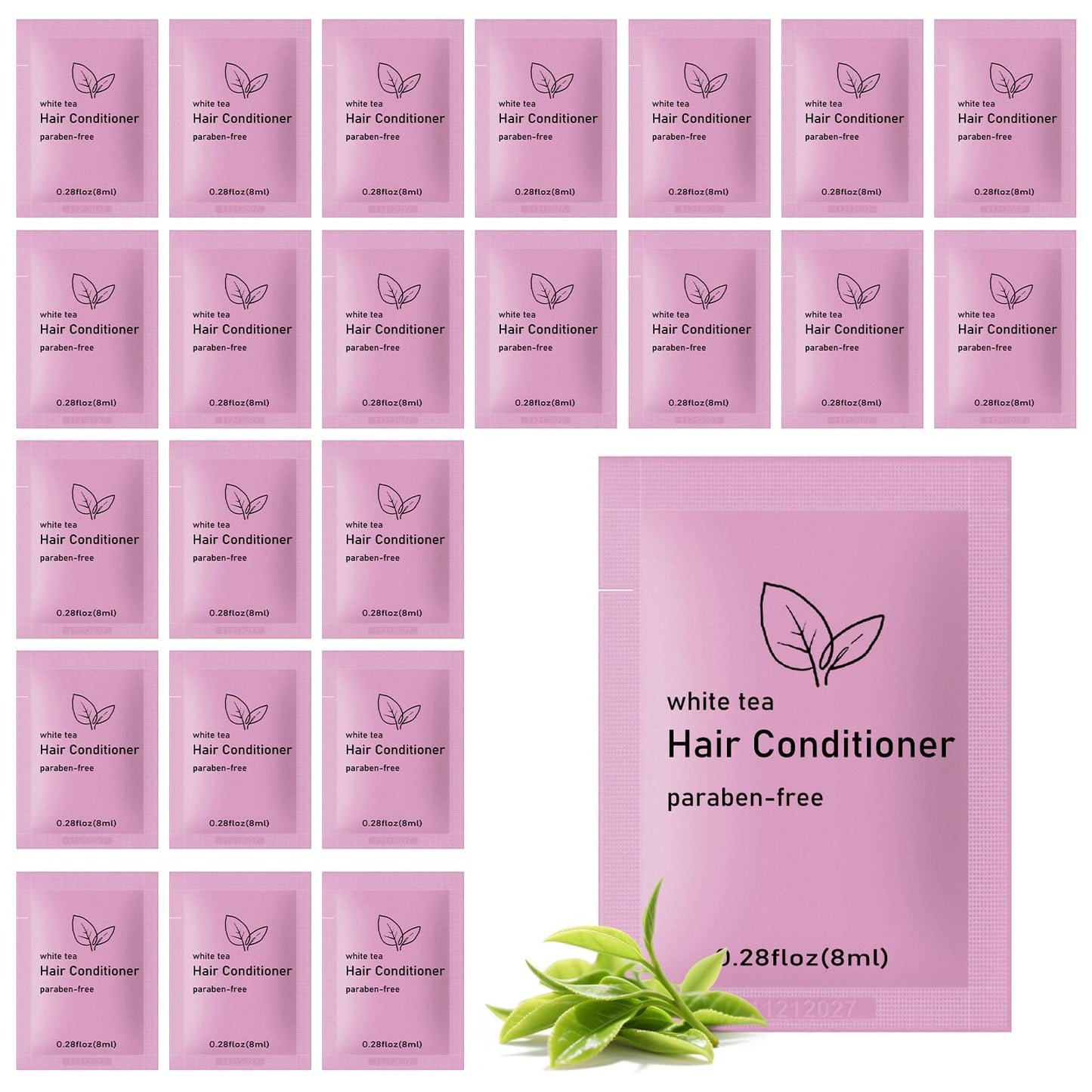 fafortune Travel Size Conditioner Bulk,White Tea Scent,0.28 fl oz (8ml) Small Size Mini Conditioner,Hotel Supplies Bulk for Guests Airbnbs Homes Resorts Offices and Gyms (pack of 200, white tea)