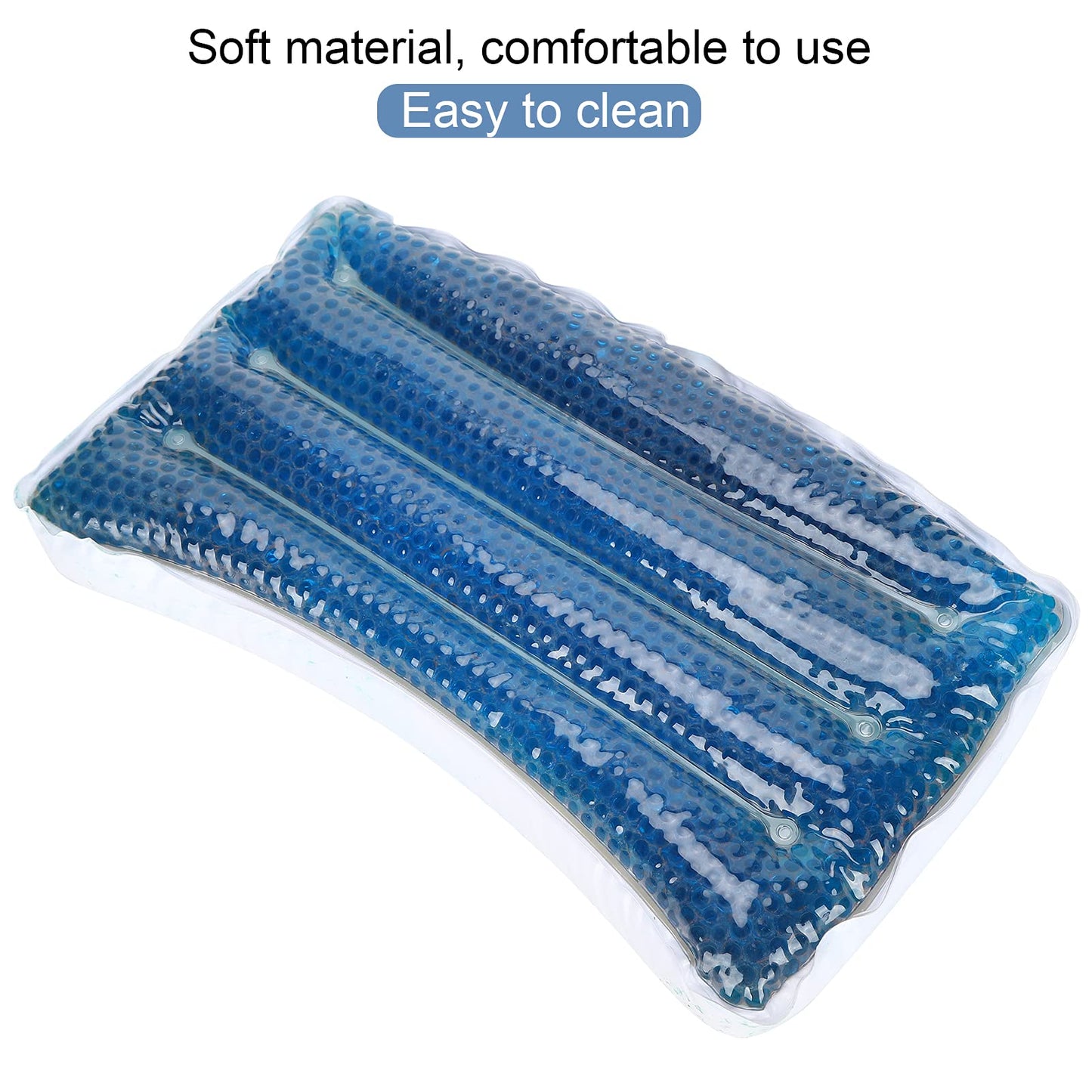 30cm Bathtub Spa Pillow, Non‑Slip Support Head Neck Soft Comfortable Bath Ice Gel Pillows for Tub (Blue)