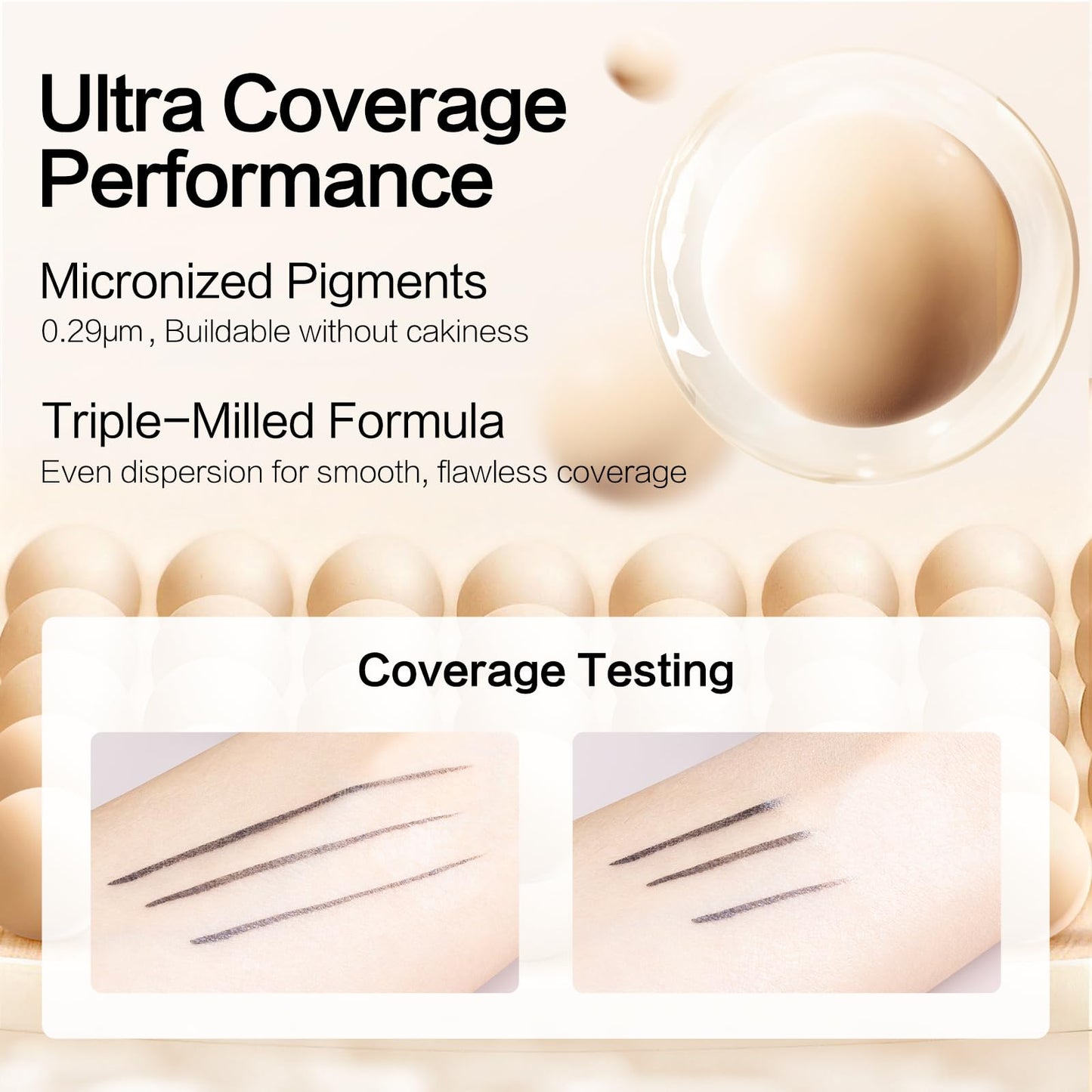 CARSLAN Full Coverage Concealer with 12H Wear for Dark Circles