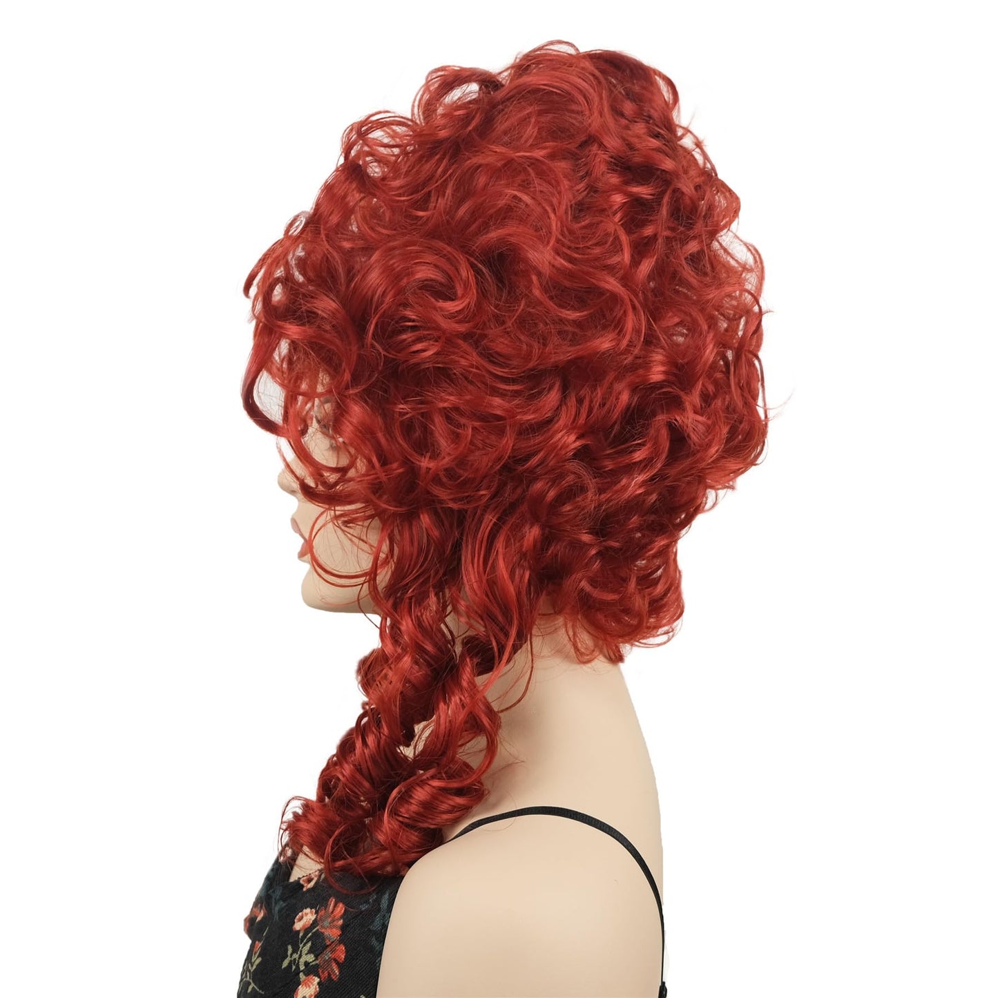 Aimole Red Curly Wigs for Women Beehive Wig Vintage Queen Halloween Costume Cosplay Party Hair