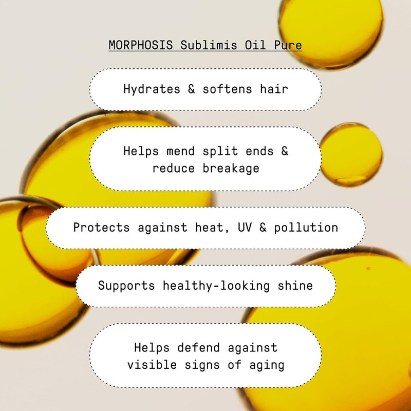FRAMESI Morphosis Pure Hair Oil - Moisturizing & Revitalizing Formula | 3.4 fl oz, Color Safe