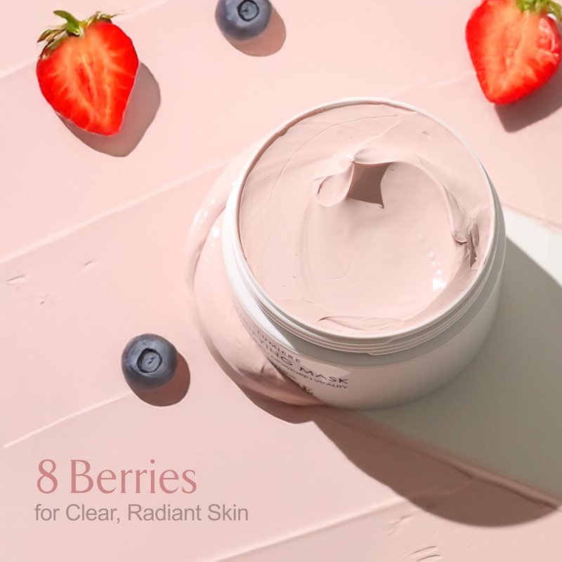 Lumiere Purifying Clay Mask - Korean Deep Pore Cleanser for Oily Skin | Detoxifying Kaolin & Antioxidant Berry Complex