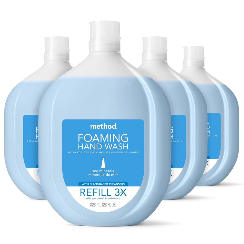 Method Foaming Hand Soap - Sea Minerals Biodegradable Formula | 28 fl oz (Pack of 4) + 28 fl oz (Pack of 1)