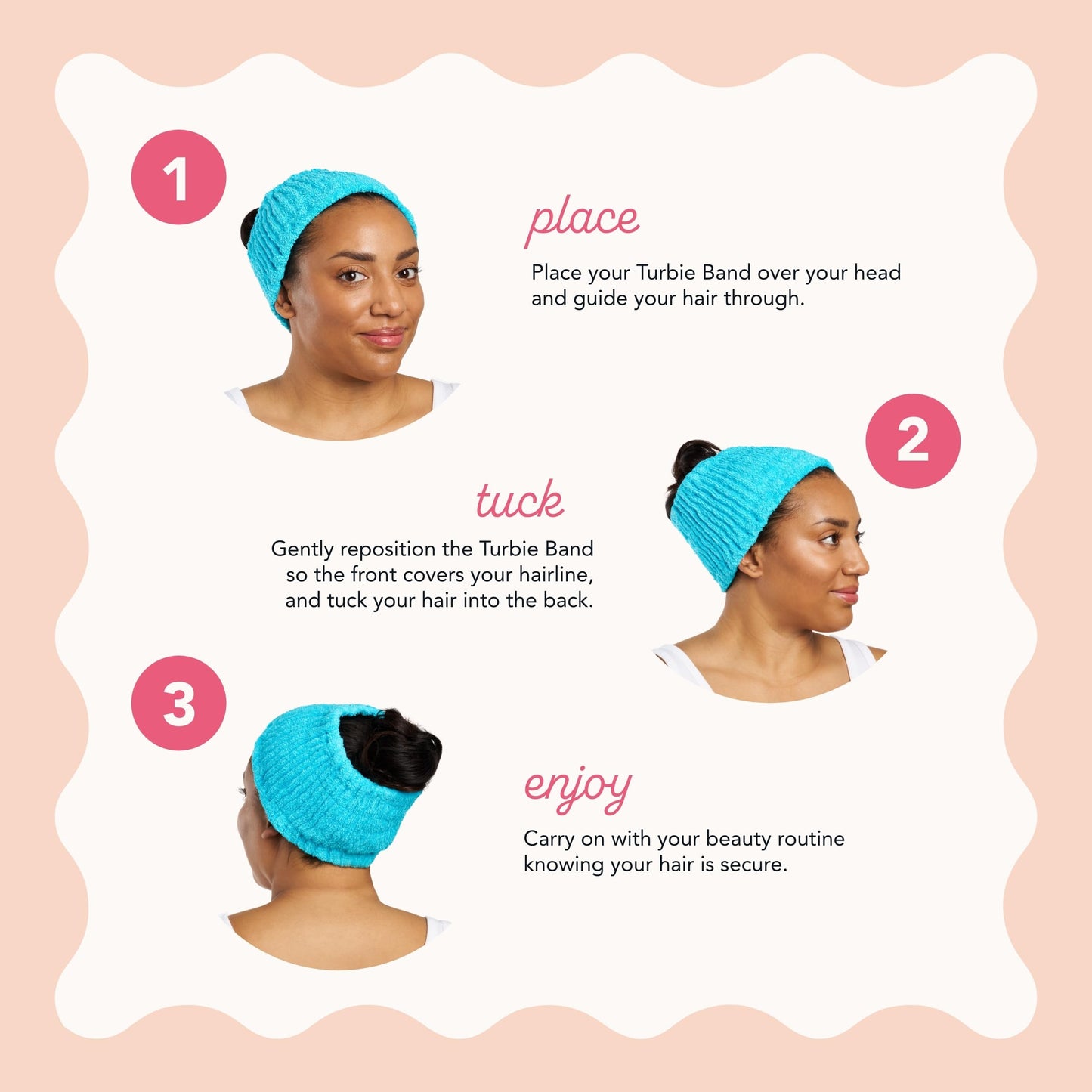 Turbie Twist 2 Headbands & 4 Wristbands Set – Cotton, Extra-Wide, All Hair Types, Passion Flower
