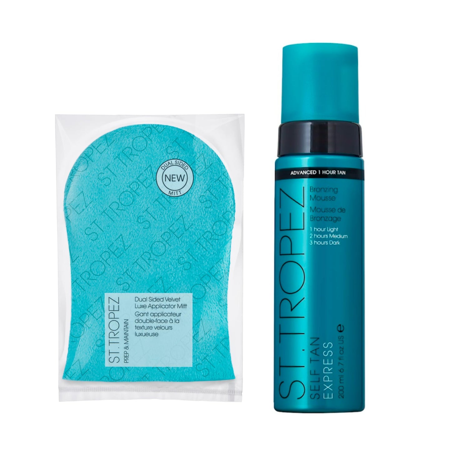 St.Tropez Light/Medium/Dark 1-3 hr Express Mousse for a Streak-Free, Natural Sunless Tan with Fast Application and Flawless Results, Cruelty-Free & Vegan, 6.7 fl oz