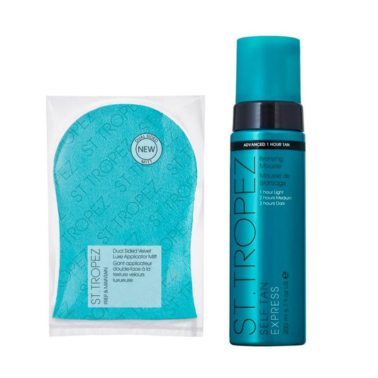 St.Tropez Light/Medium/Dark 1-3 hr Express Mousse for a Streak-Free, Natural Sunless Tan with Fast Application and Flawless Results, Cruelty-Free & Vegan, 6.7 fl oz