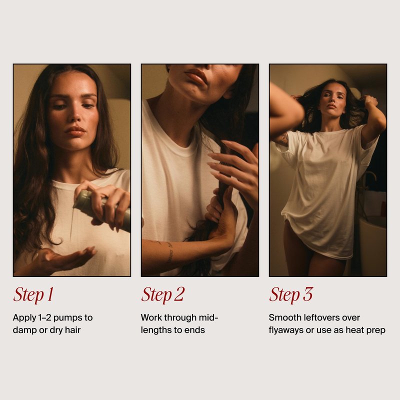 MANE IVY - Total Package Hair Elixir Serum - Smooth Frizz-Free Hair - 40ml 1.3 Fl Oz | Heat Protectant - Daily Styling & Overnight Treatment - Lightweight Formula with Hibiscus & Meadowfoam Extracts