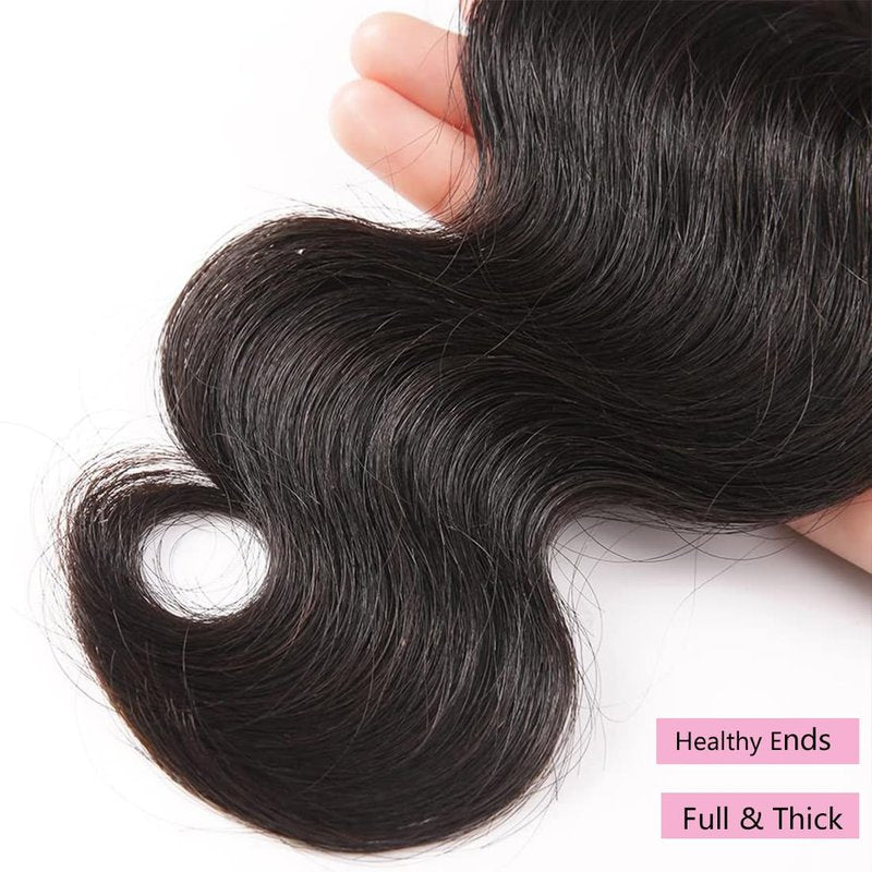 Rumdiku Human Hair Bundles Body Wave 28 Inch 100% Unprocessed Brazilian Virgin Deals Human Hair Extensions Weave Natural Black