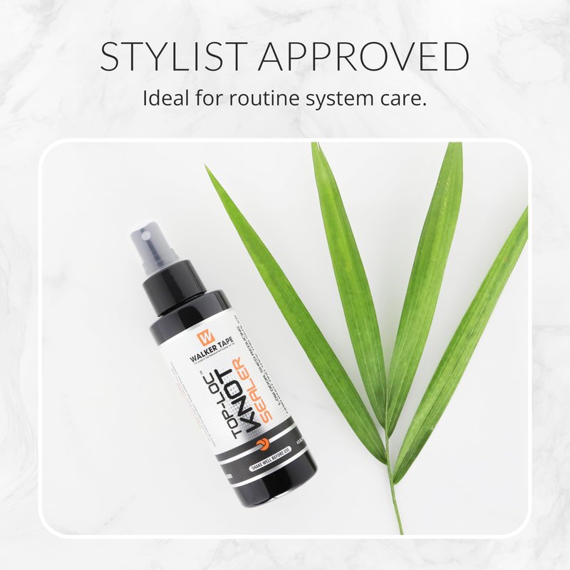 Walker Tape Top-Loc Knot Sealer Spray 4 fl oz, Mesh System Protector for Delicate Knots, Reduces Shedding and Extends Hairpiece Life, Professional Treatment for Lace Wigs Human Hair and Toupee Bases