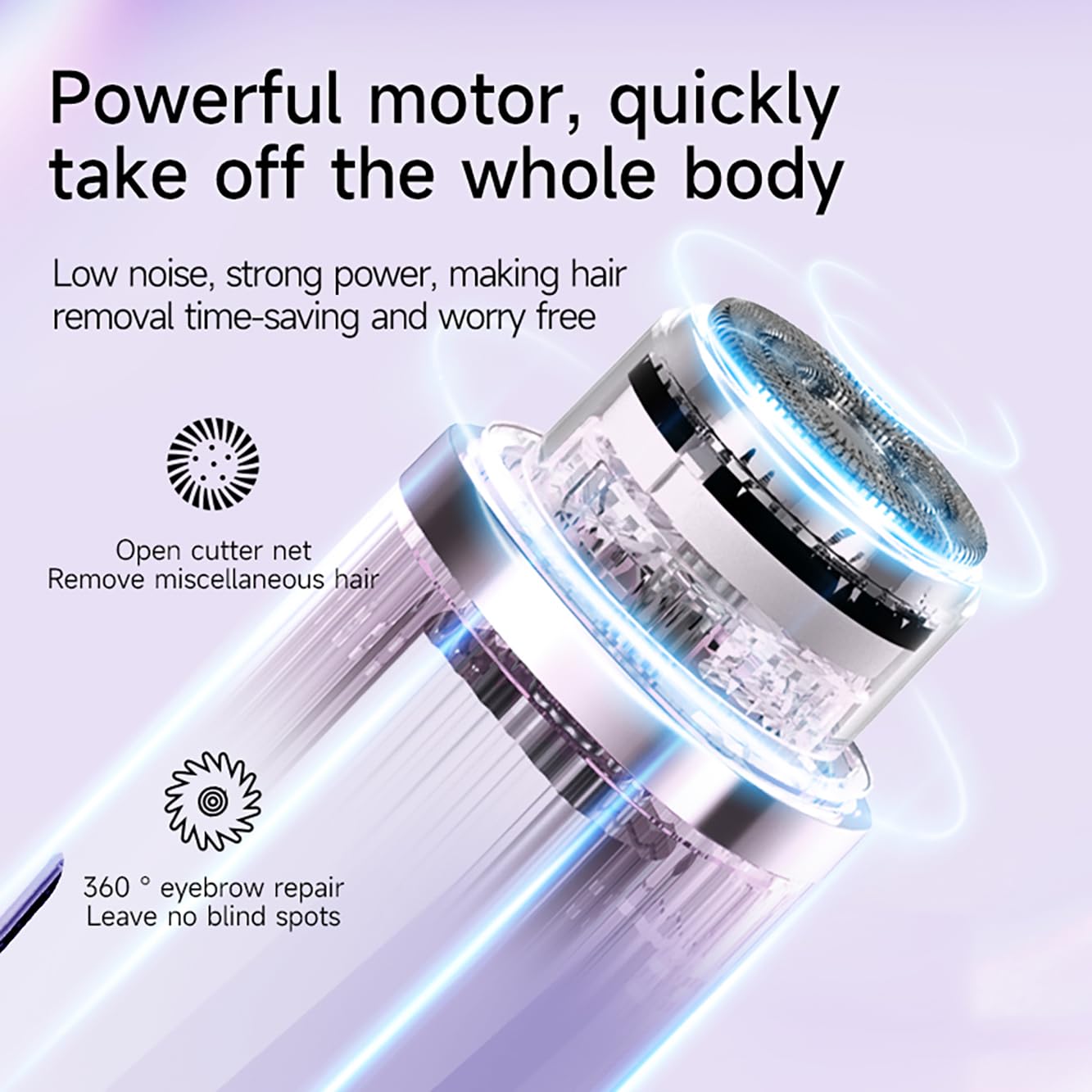 New Electric Bikini Trimmers for Women, Travel Razors, Glowhave Double Headed Shaver, Body Hair Trimmer, Rechargeable Painless Professional Shaver, Suitable for Underarms, Legs, Arms,Face (Pink)
